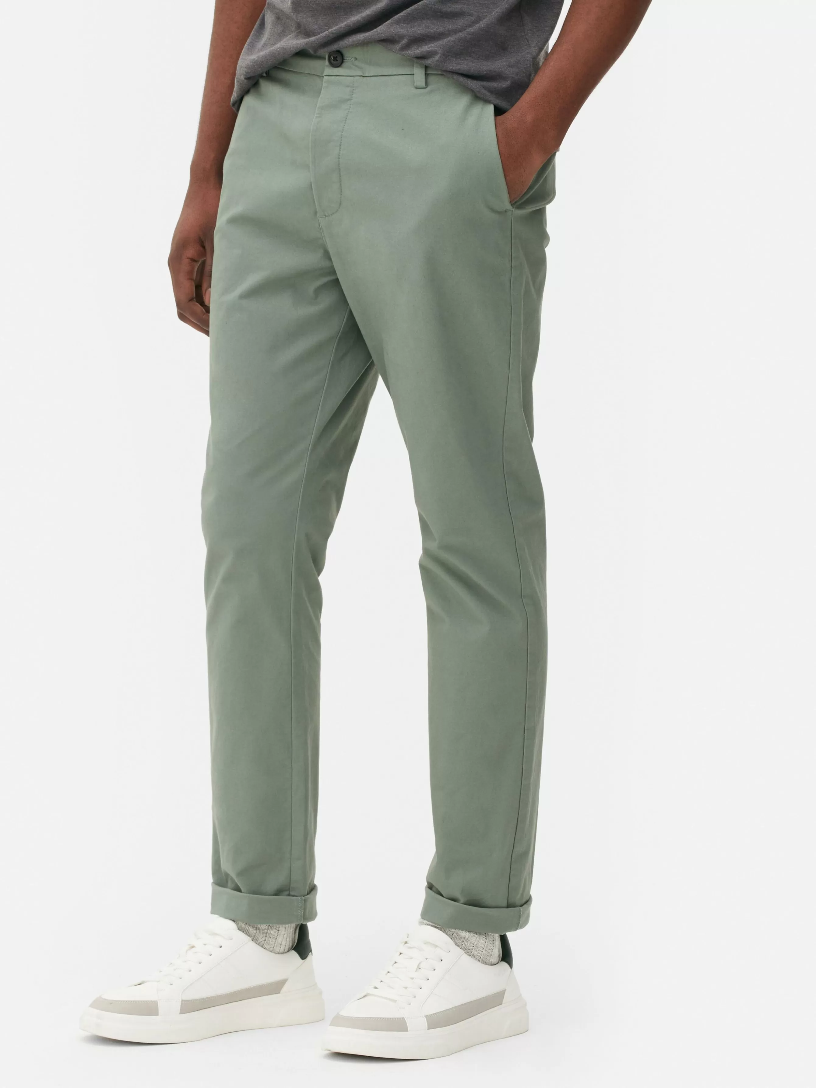 Primark Calças Chino Elásticas Corte Justo