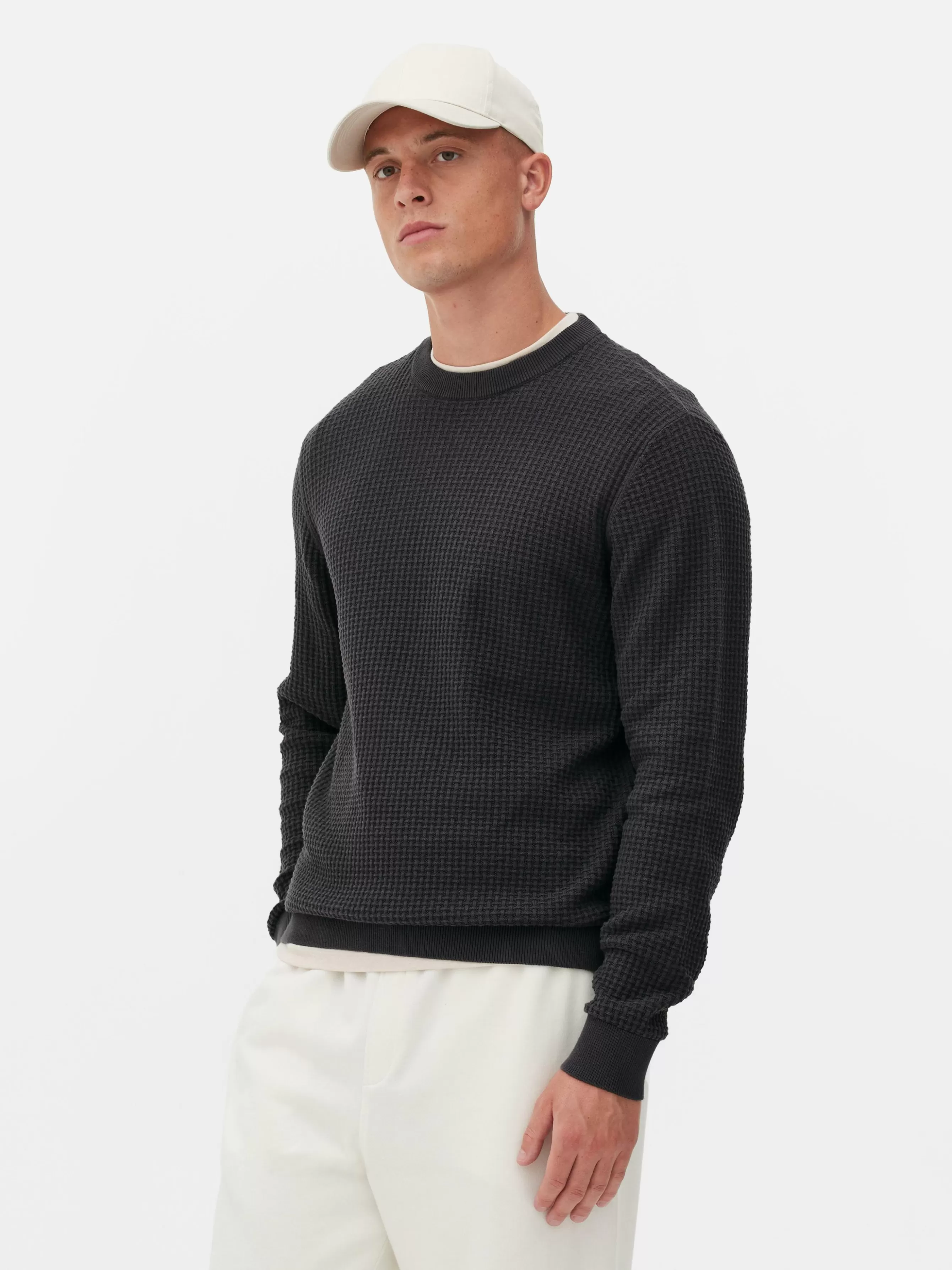 Primark Camisola Decote Redondo Malha Entrançada
