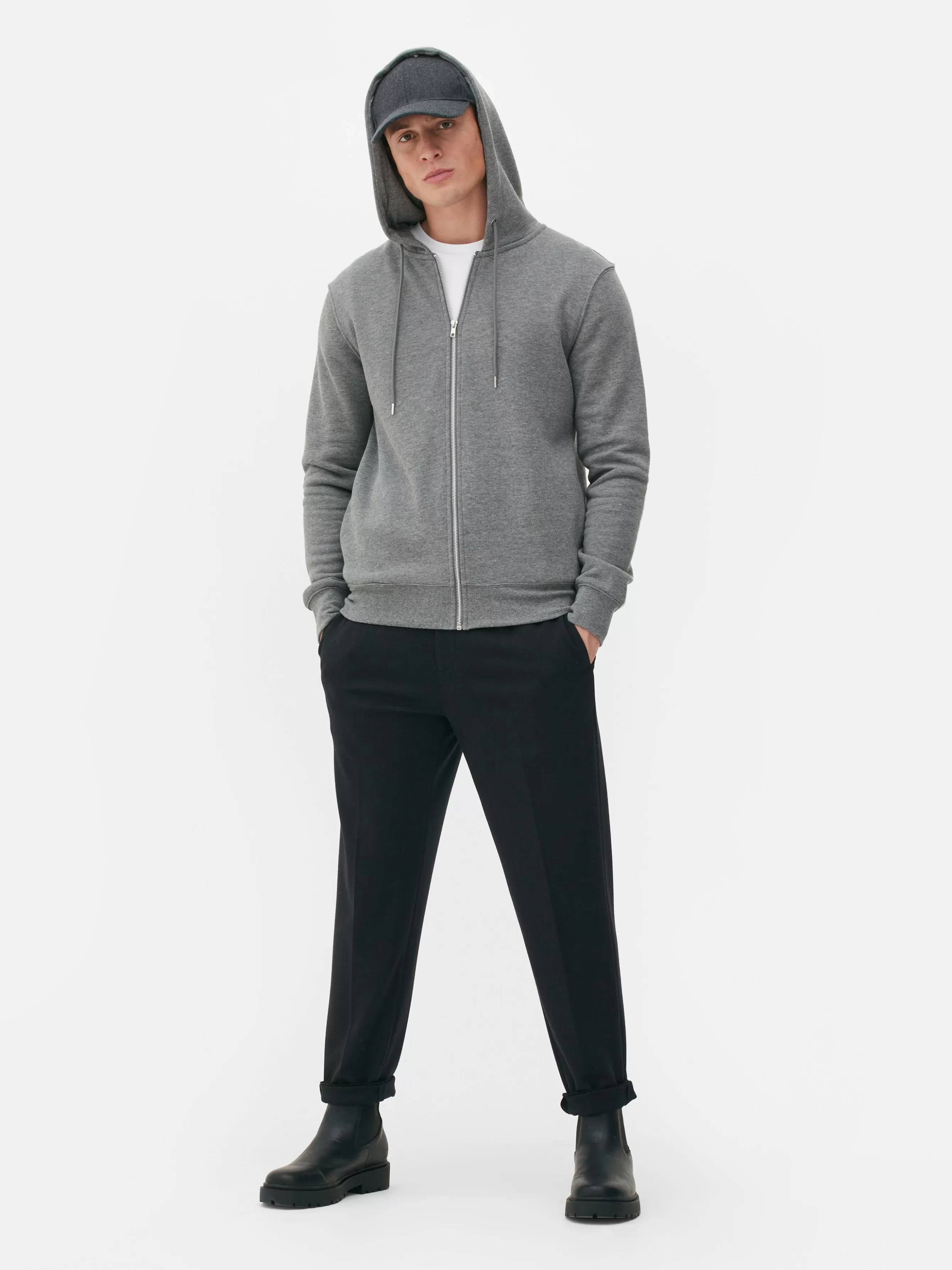 Primark Casaco Capuz Fecho Correr Básico