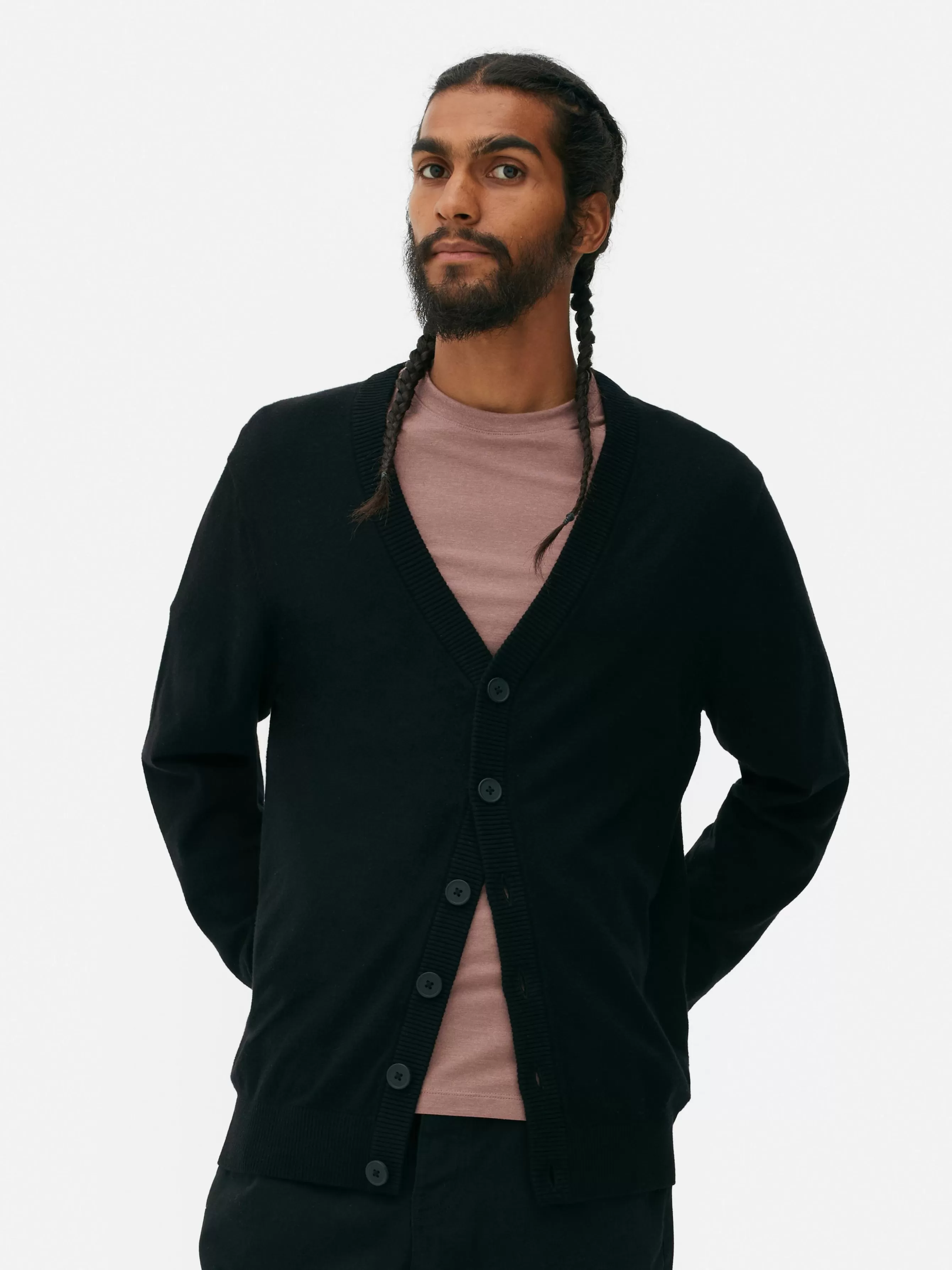 Primark Casaco Malha Botões Grandes