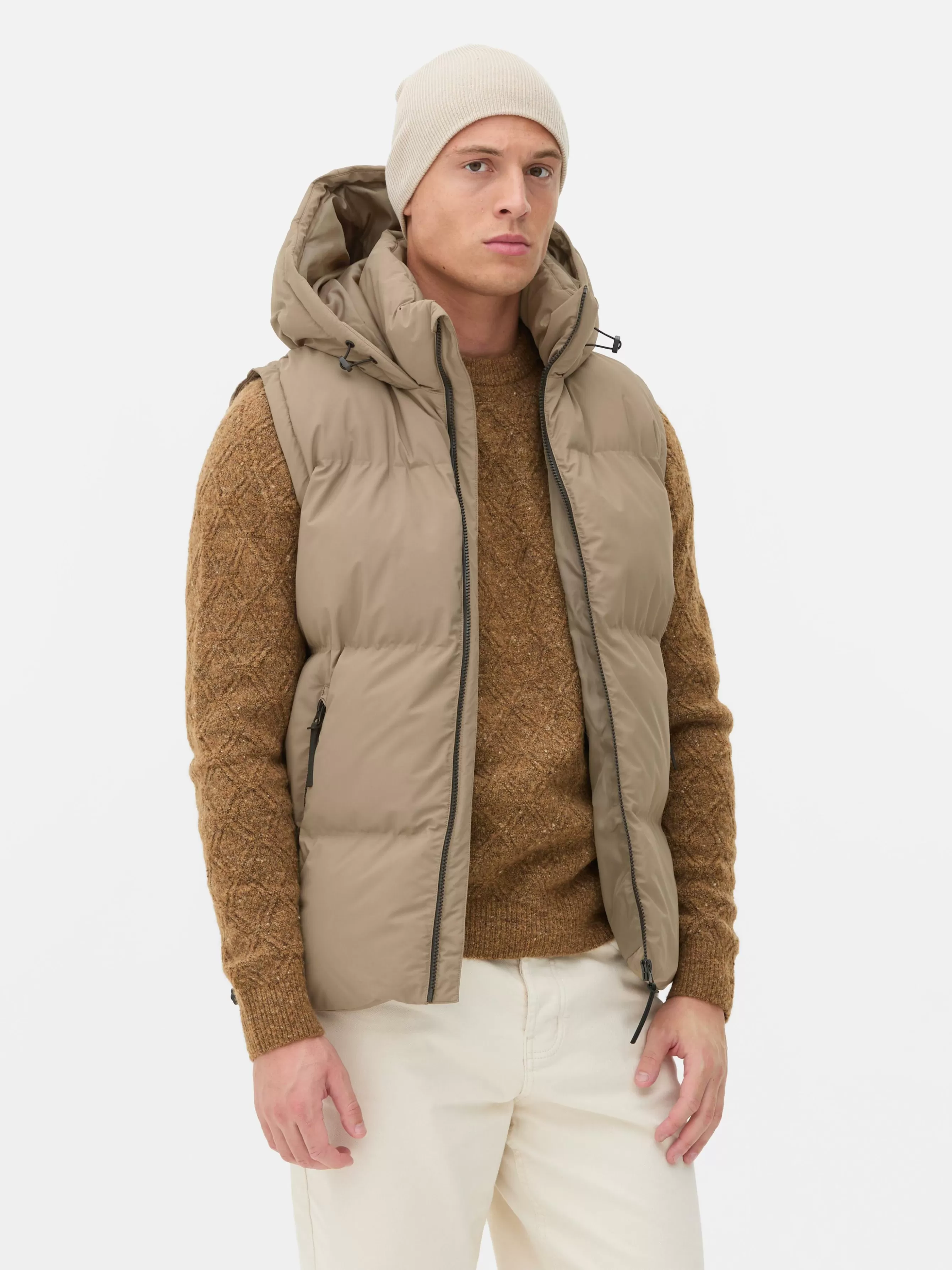 Primark Colete Capuz Acolchoado