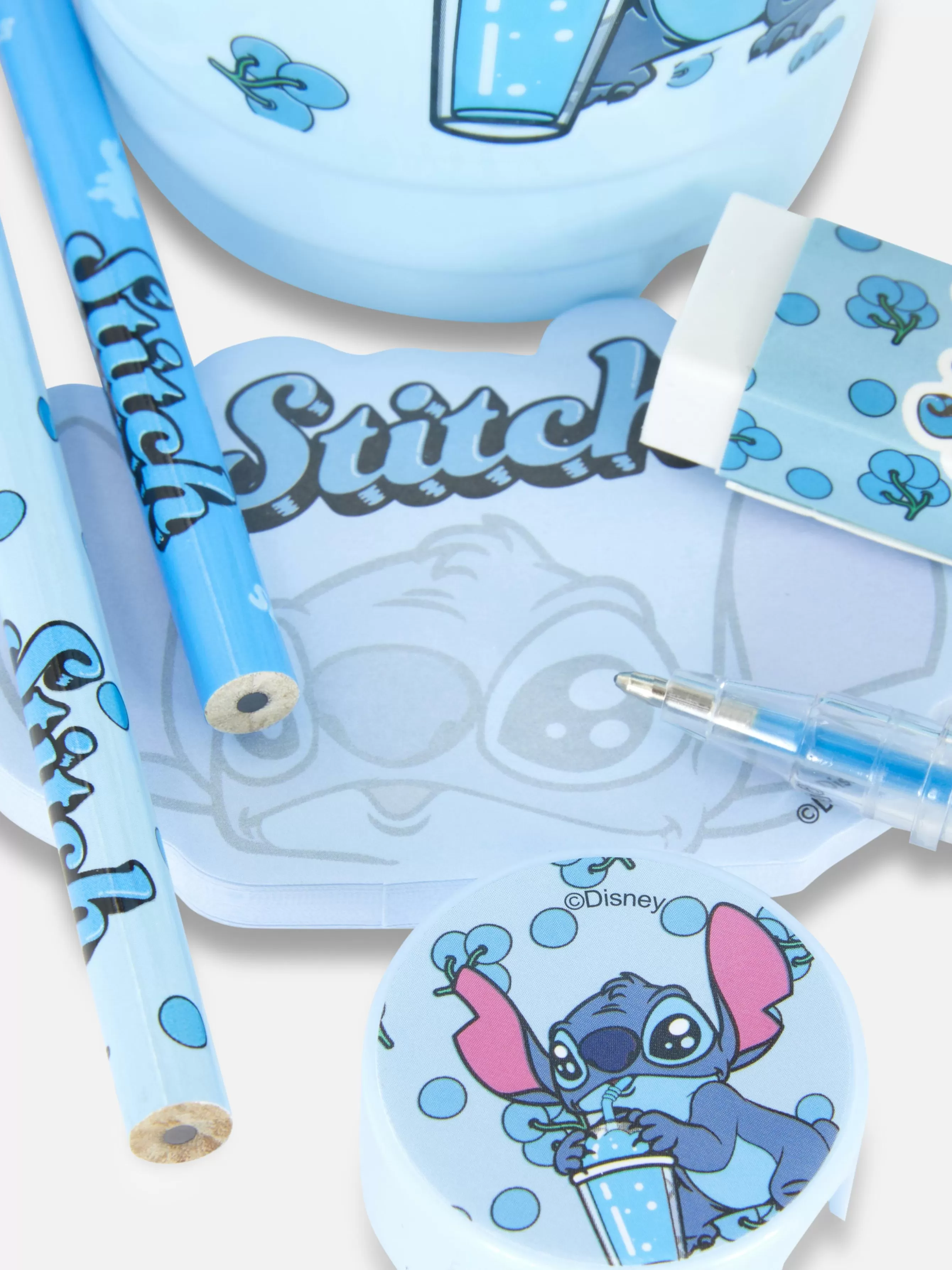 Primark Conjunto Copo Artigos Papelaria Disney Stitch