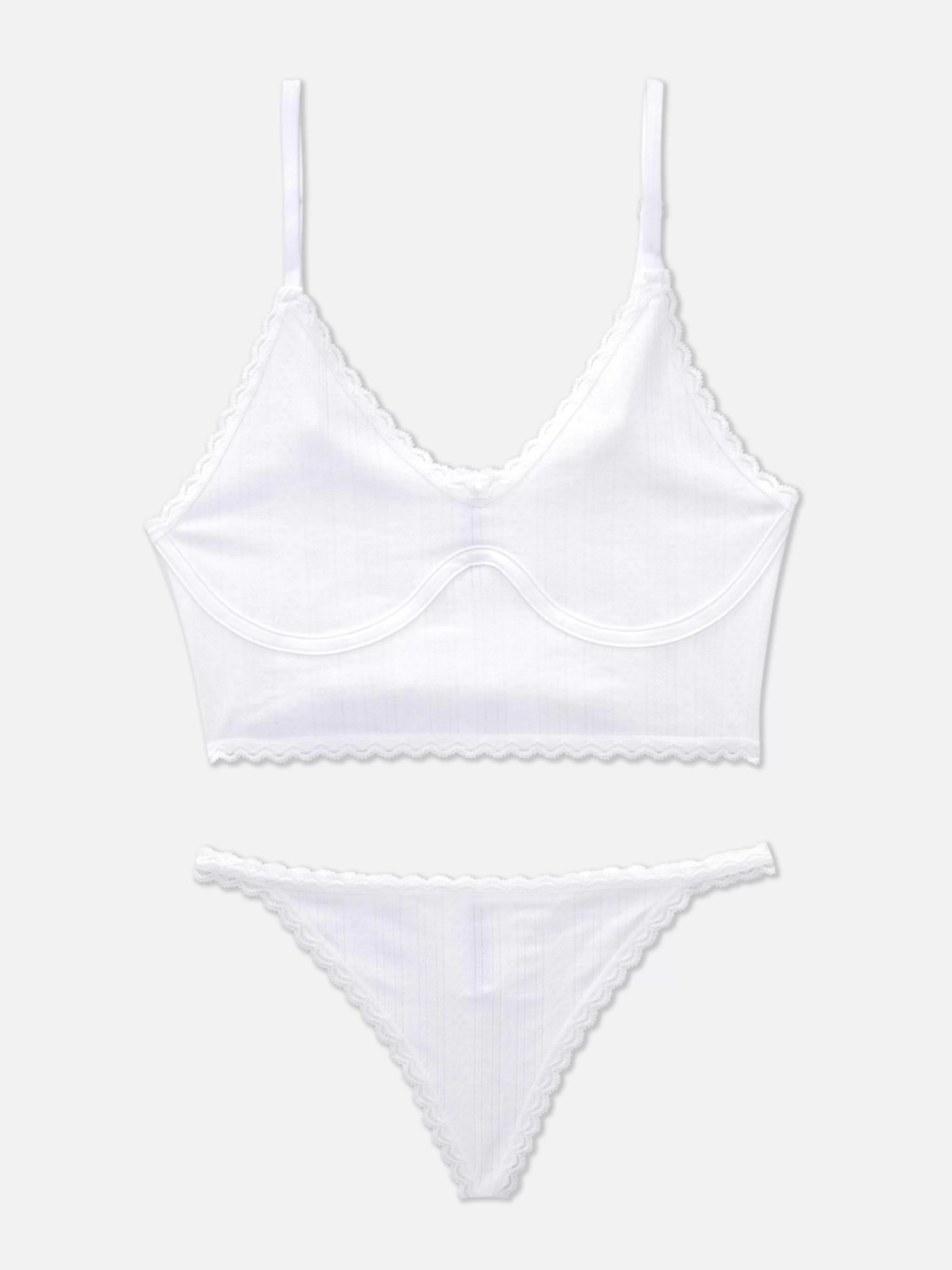 MULHER Primark Conjunto De Lingerie Comprido Malha Geométrica Não Almofadado