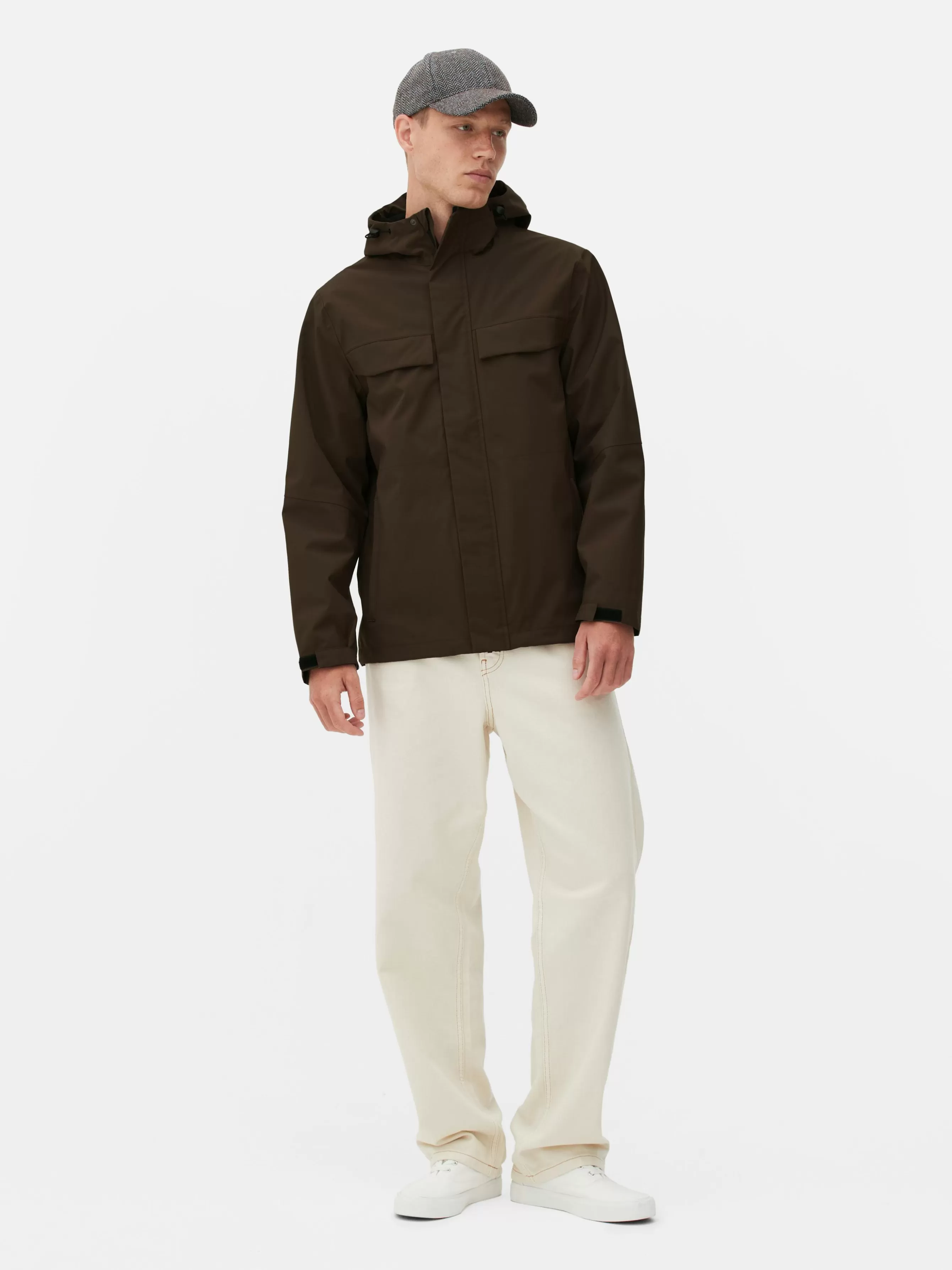 Primark Gabardine Capuz Fecho Correr Integral