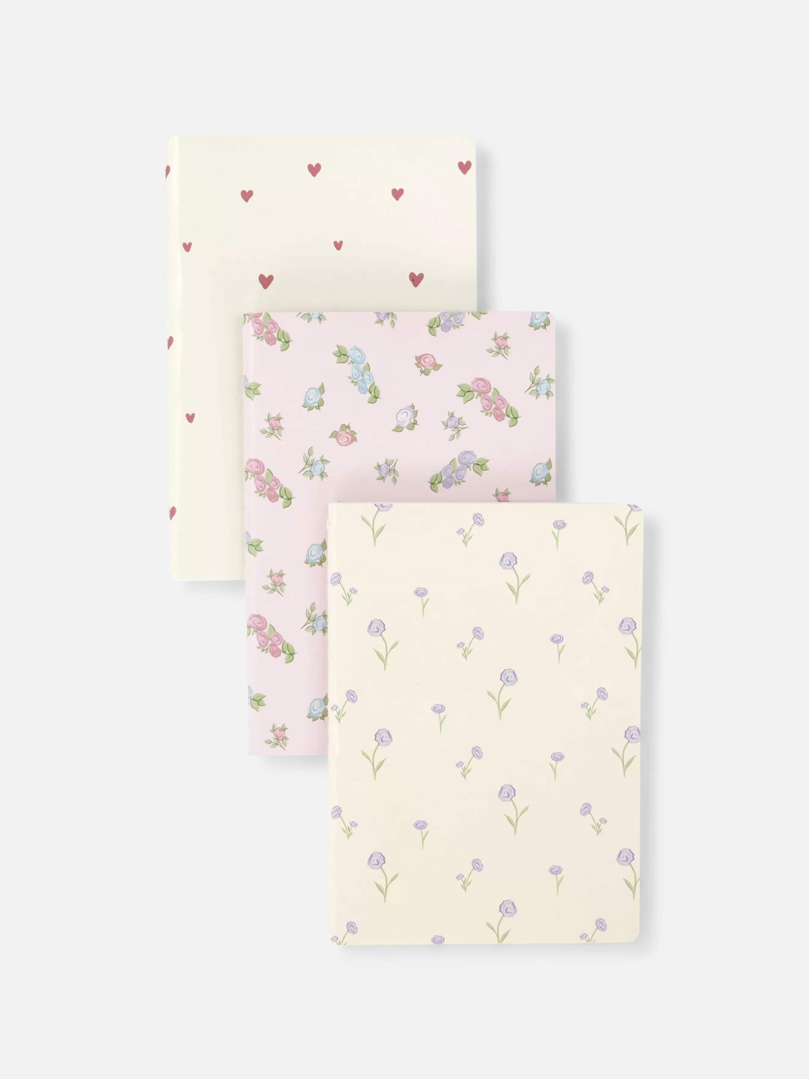 Primark Pack 3 Blocos Notas A5 Padrão Floral