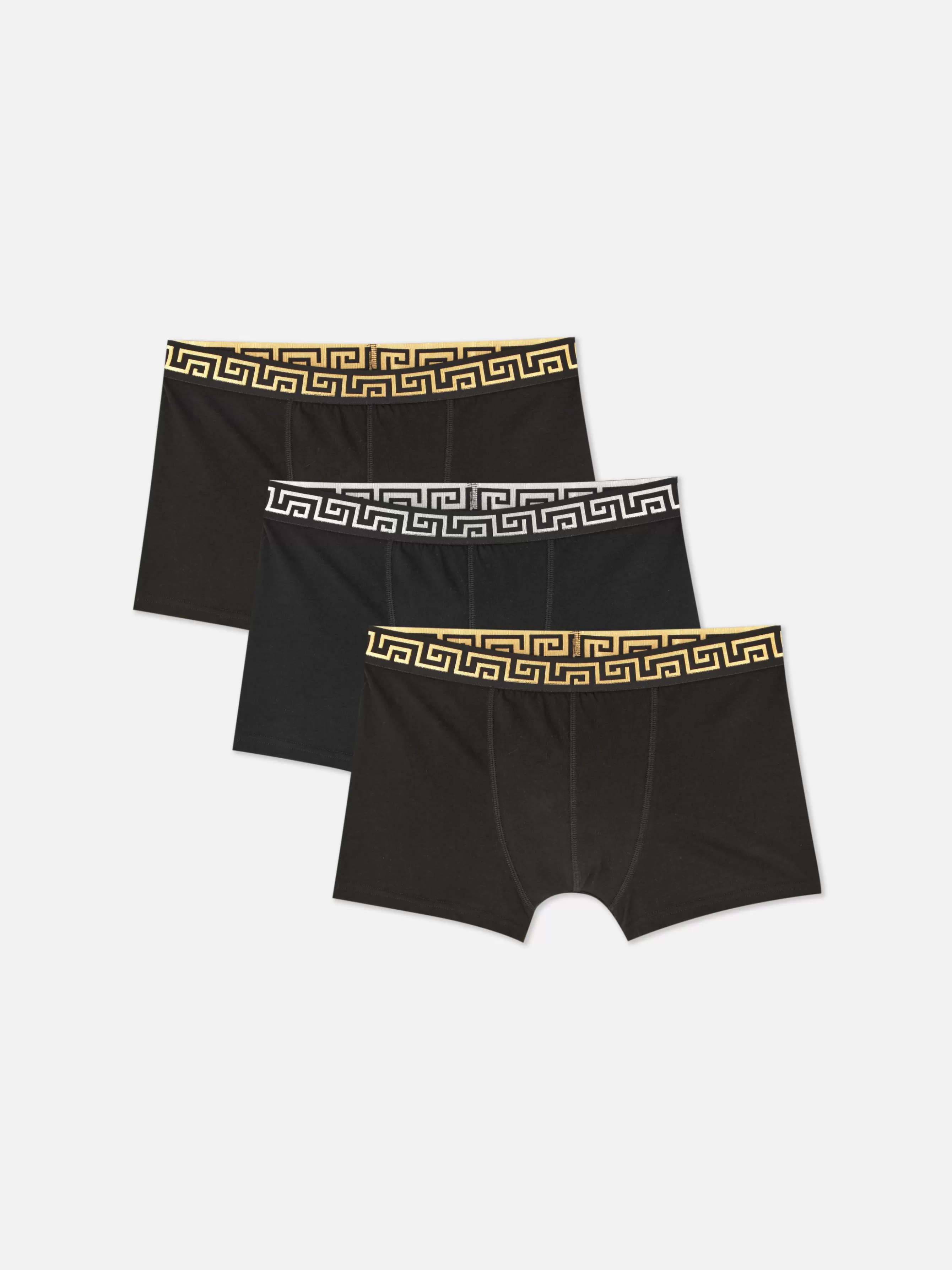 Primark Pack 3 Calções Banho Cintura Elástica Motivos Gregos