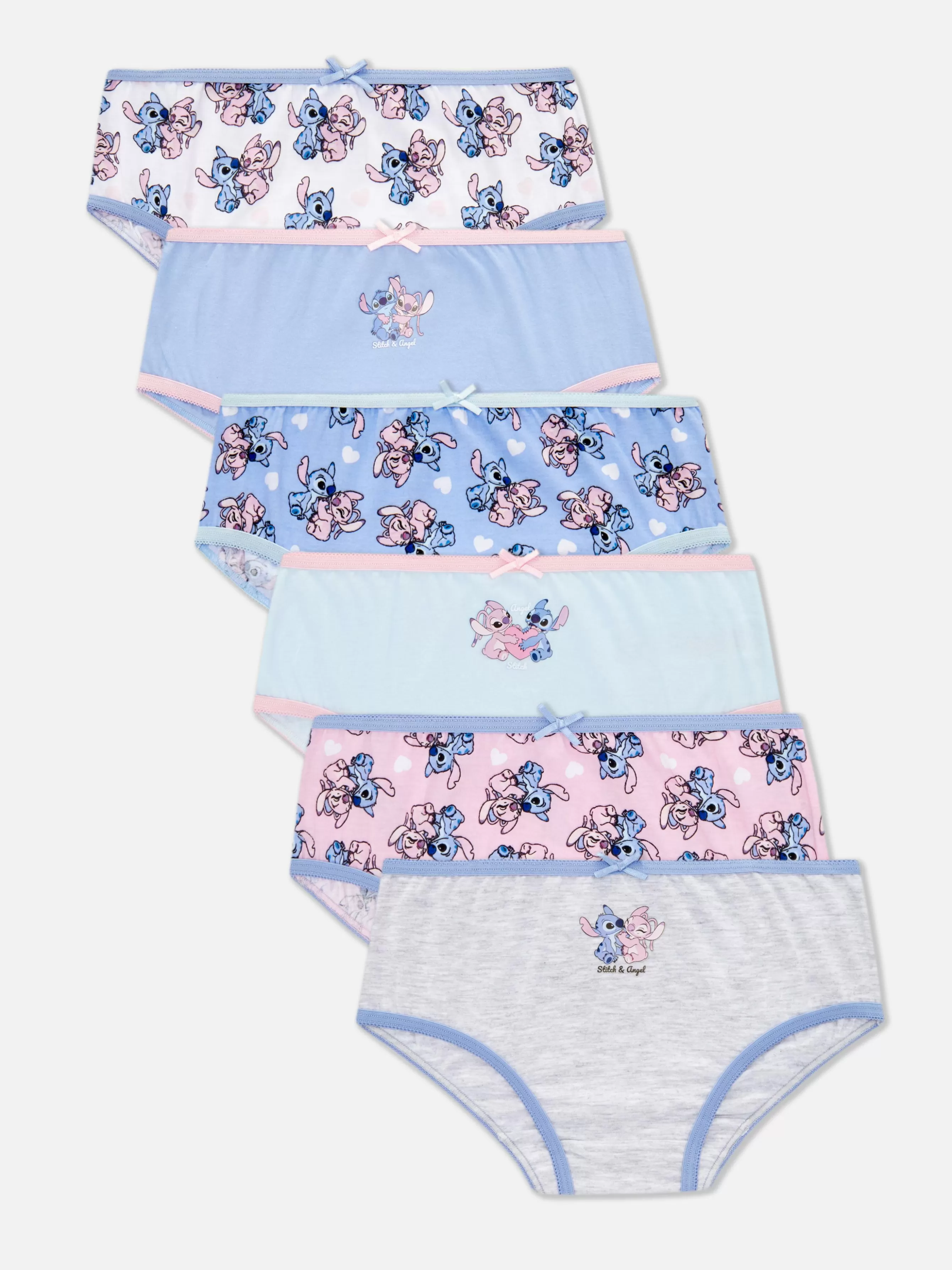 Primark Pack 6 Cuecas Disney Stitch & Angel