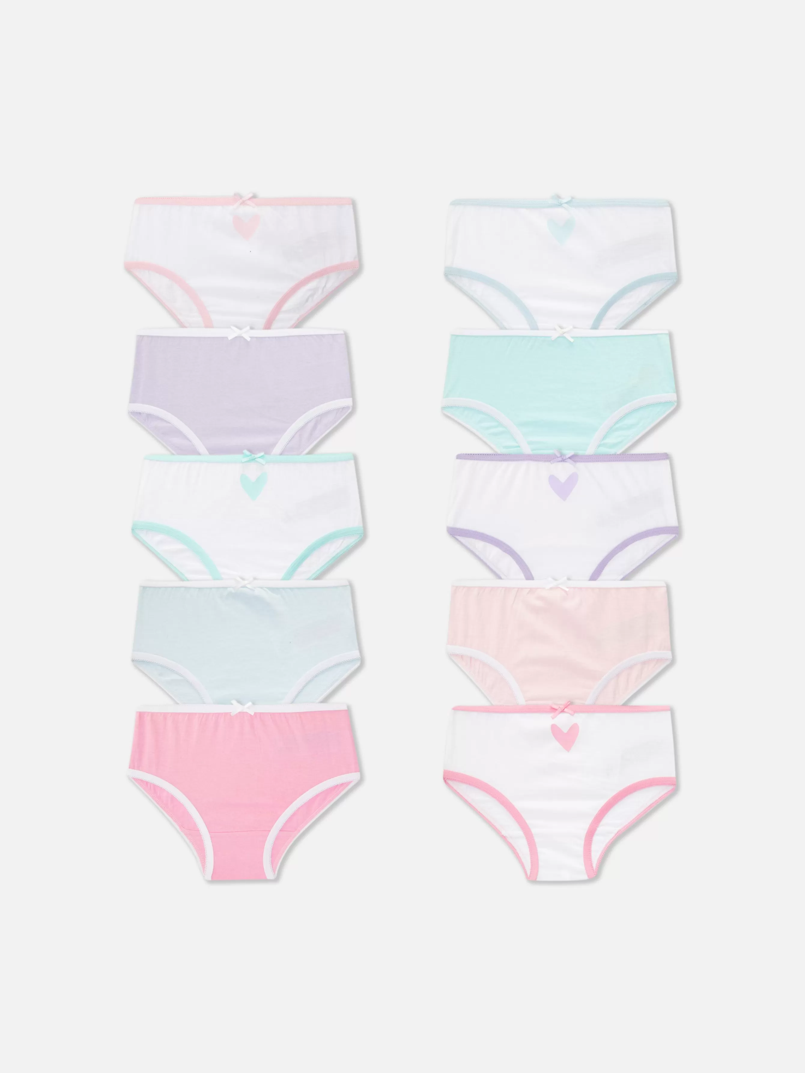 Primark Pack 10 Cuecas Gráficas Corações