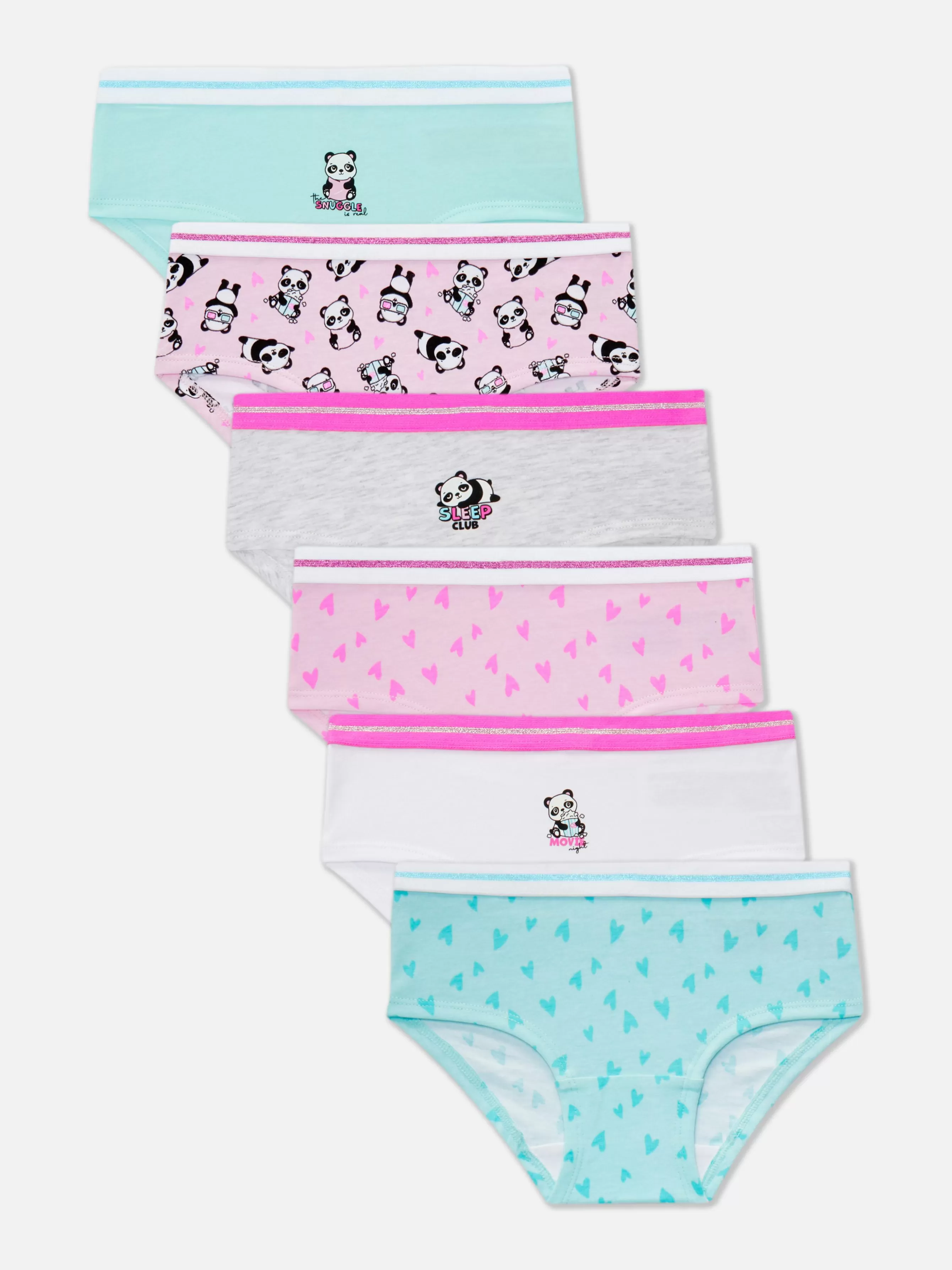 Primark Pack 6 Cuecas Hipster Pandas