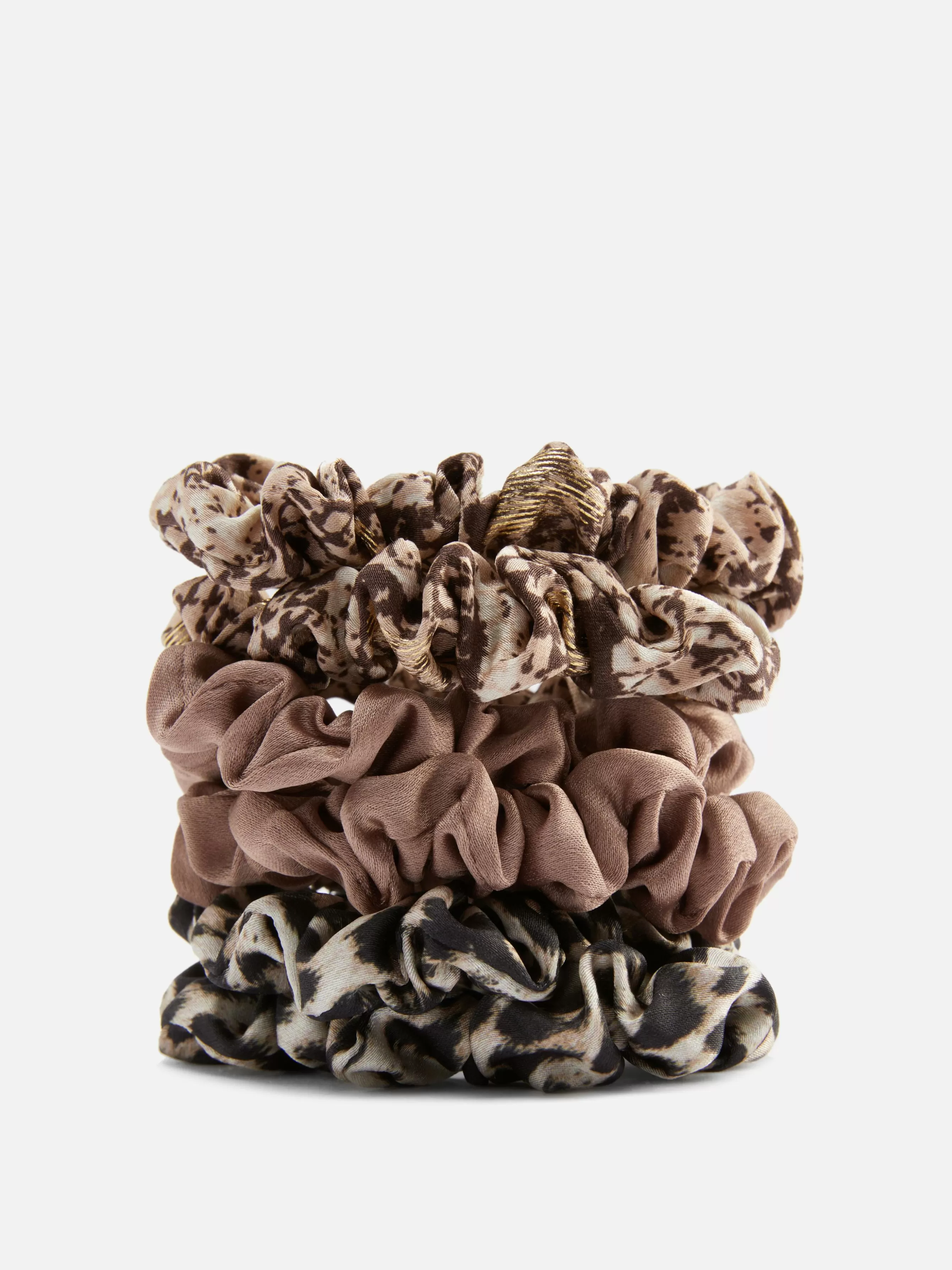 MULHER Primark Pack 6 Elásticos Cabelo Micro Estampado Animal