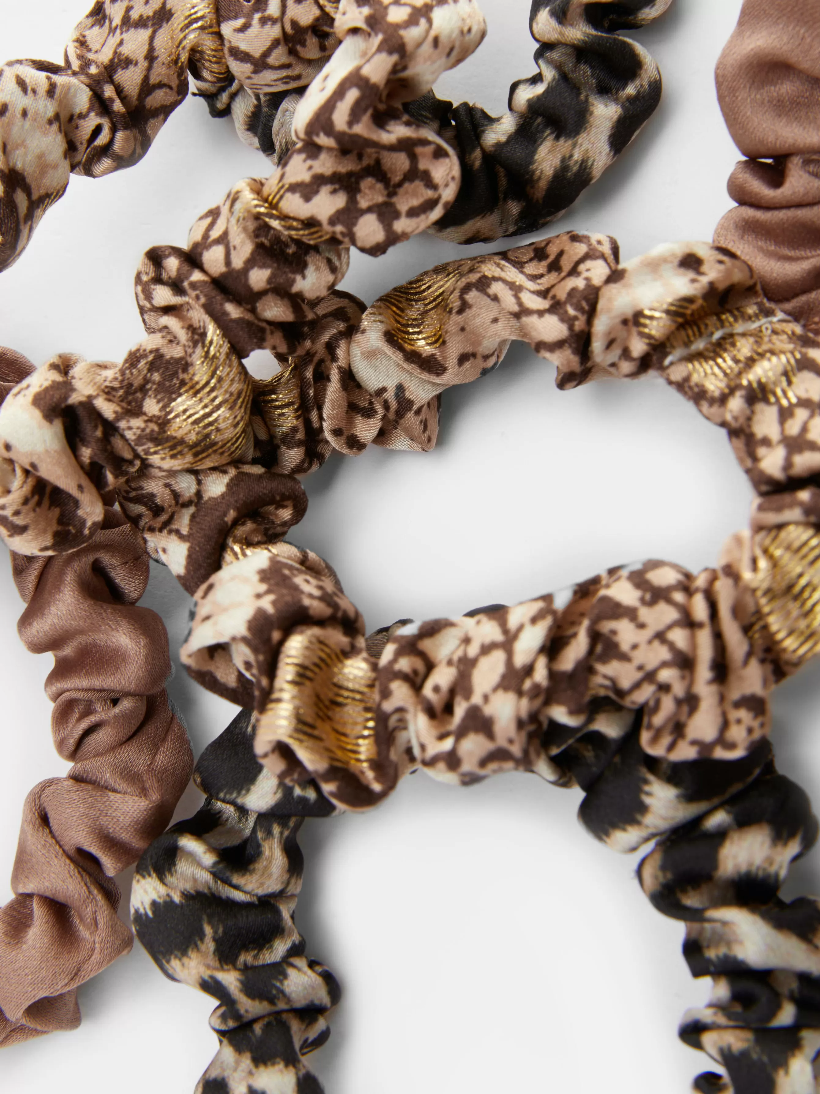 MULHER Primark Pack 6 Elásticos Cabelo Micro Estampado Animal