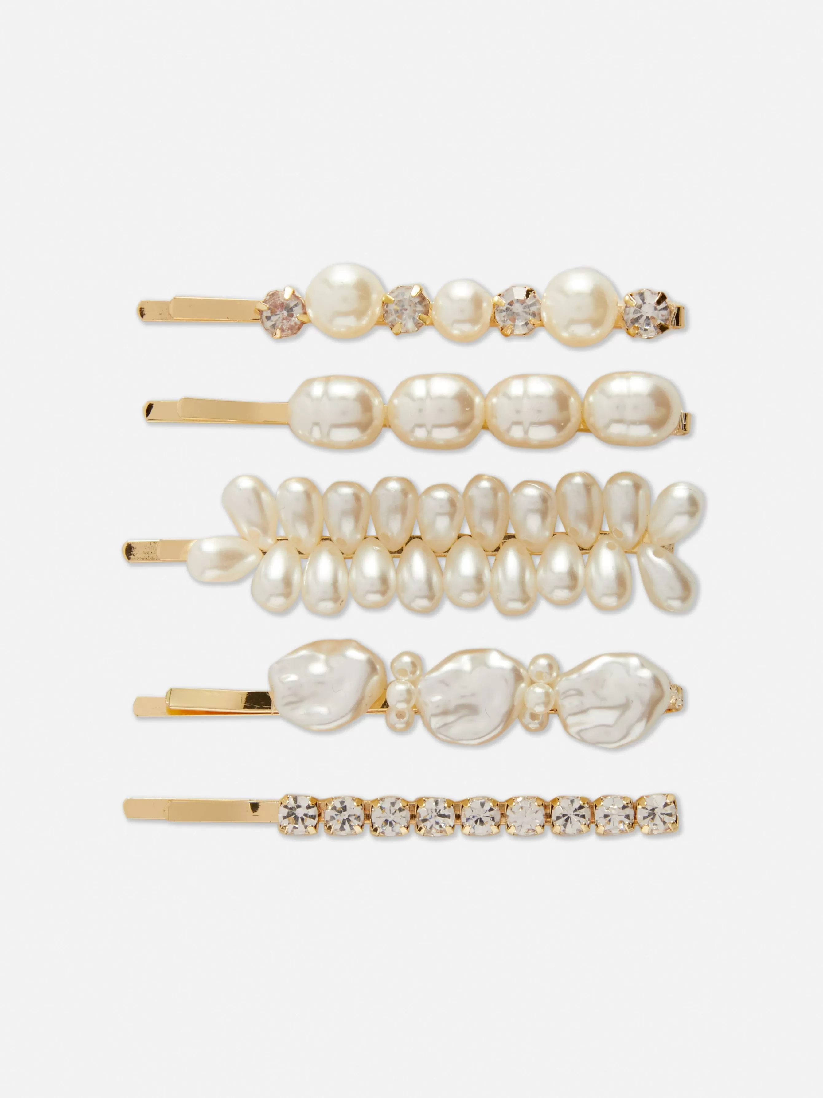 MULHER Primark Pack 5 Ganchos Cabelo Imitação Pérolas