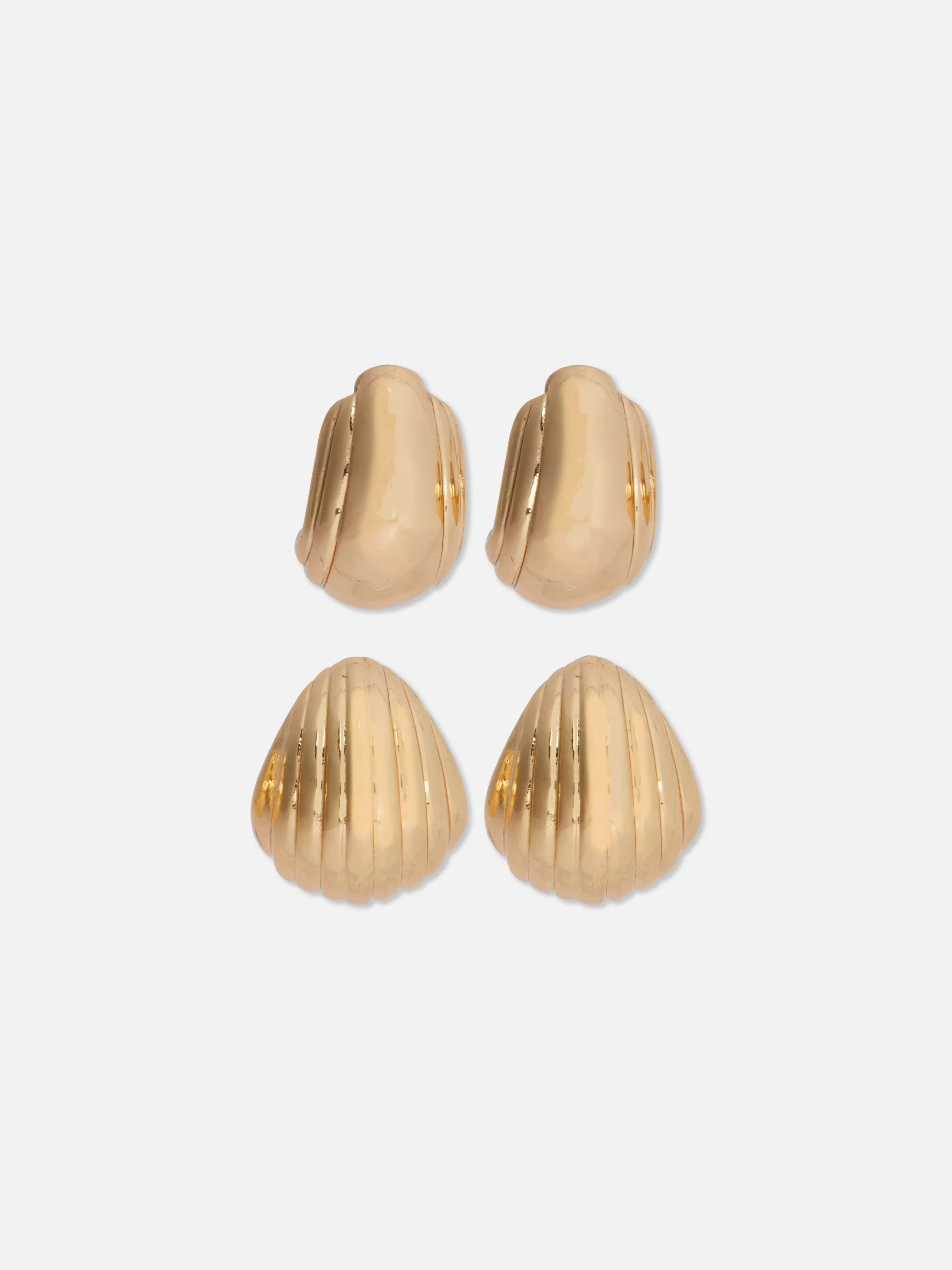 MULHER Primark Pack 2 Pares Argolas Forma Concha Rita Ora