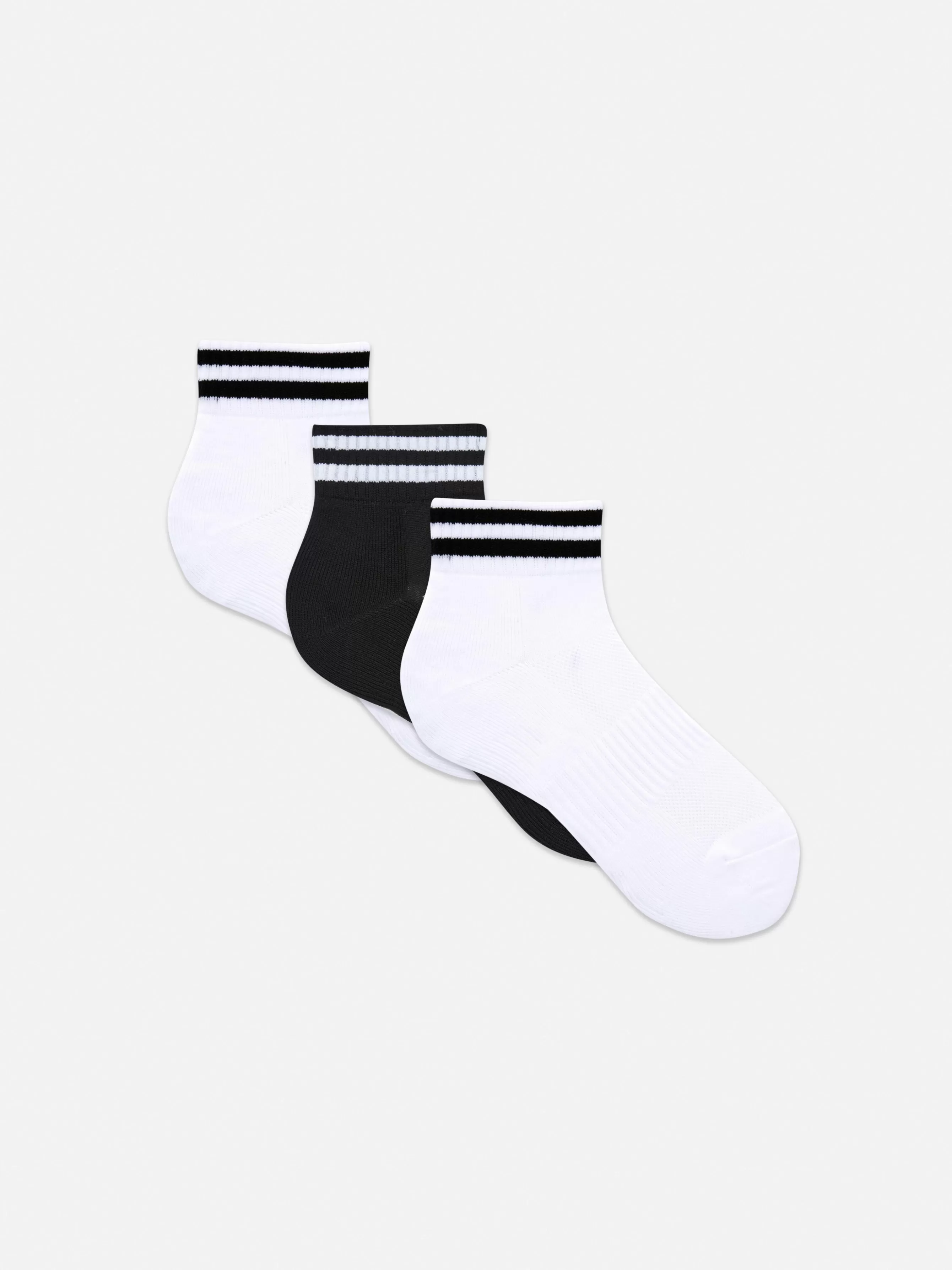 MULHER Primark Pack 3 Pares Meias Cano Curto Riscas