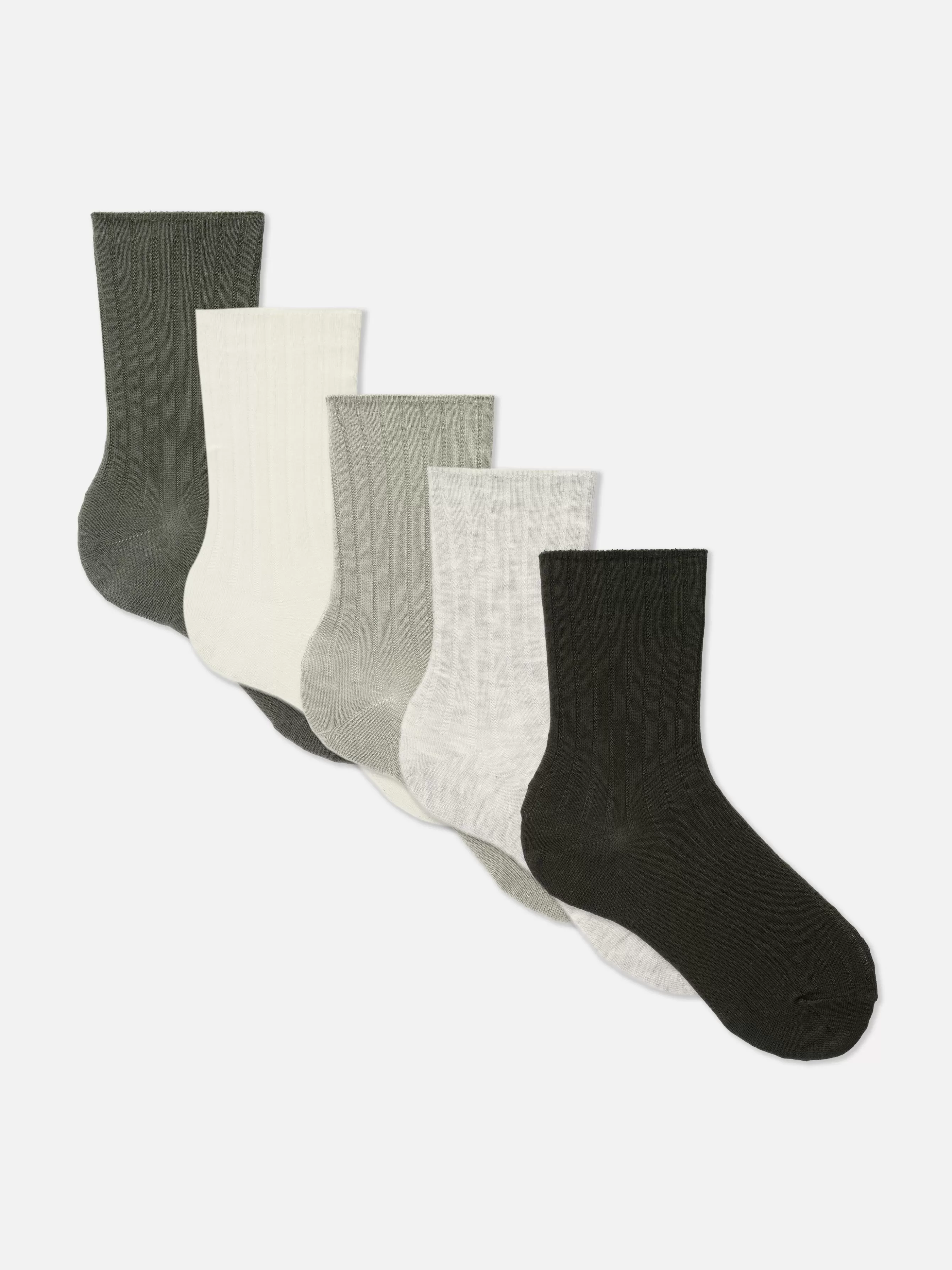 MULHER Primark Pack 5 Pares Meias Cano Médio Caneladas