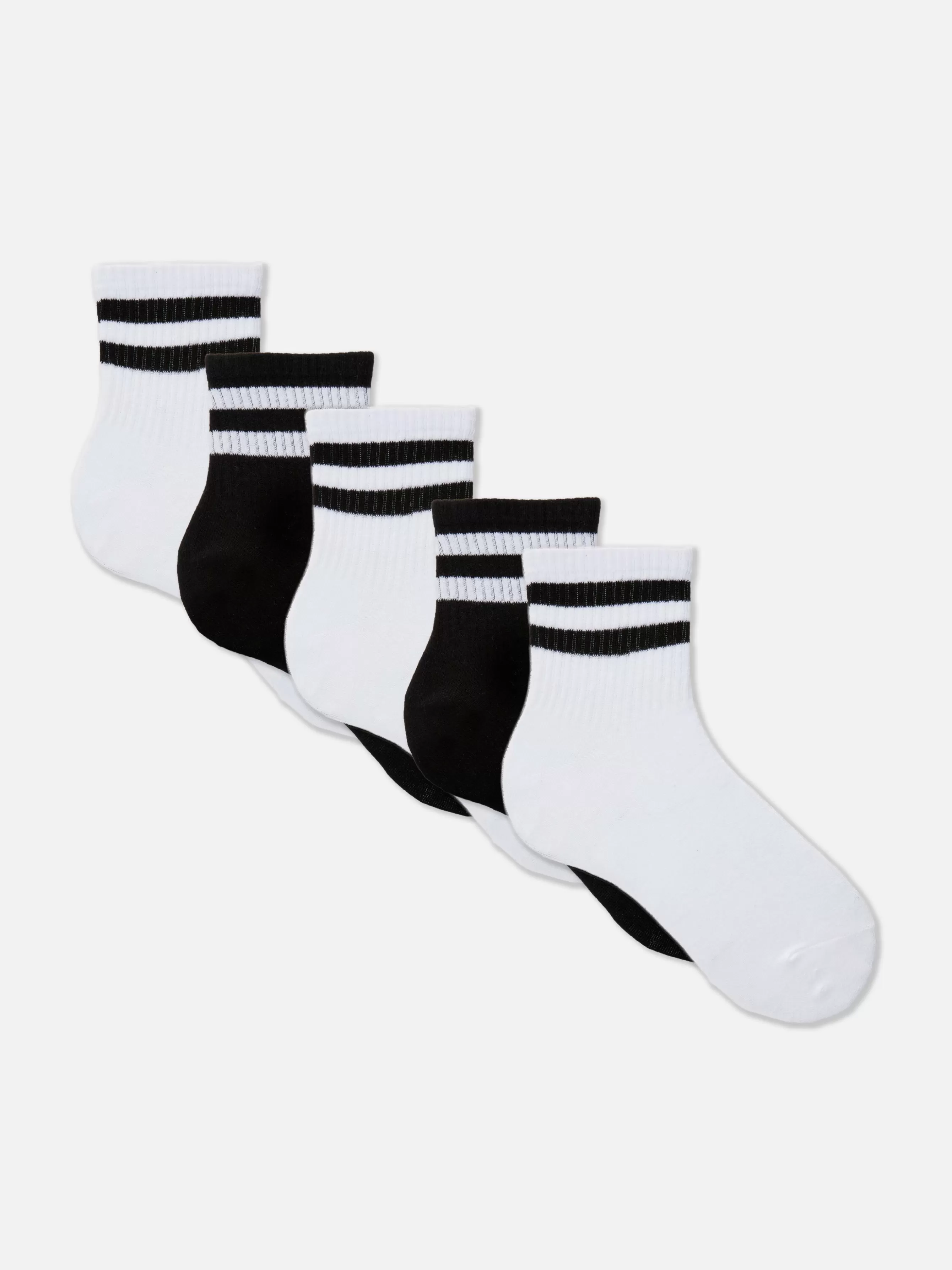 MULHER Primark Pack 5 Pares Meias Cano Médio Riscas