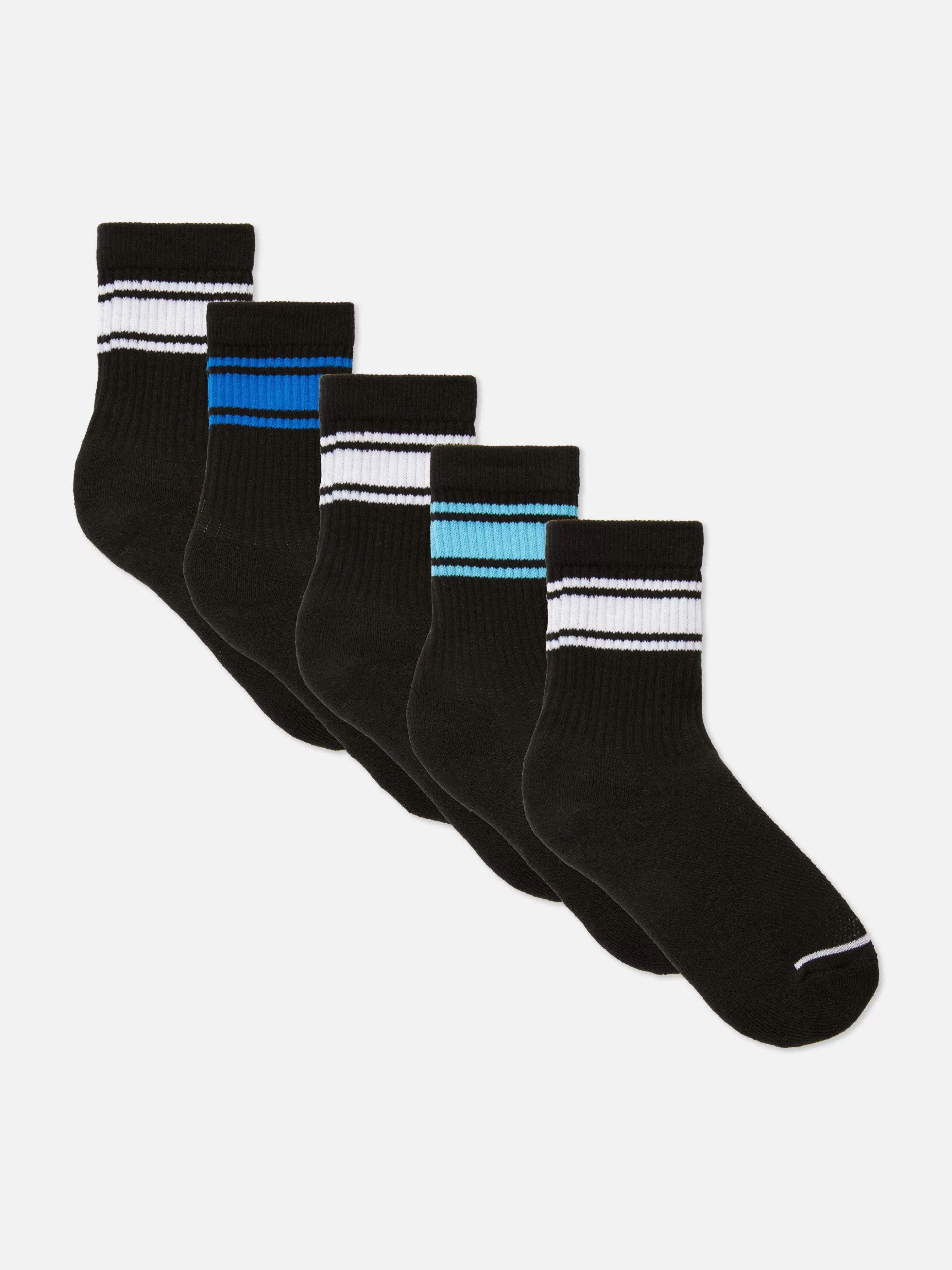Primark Pack 5 Pares Meias Desporto Riscas