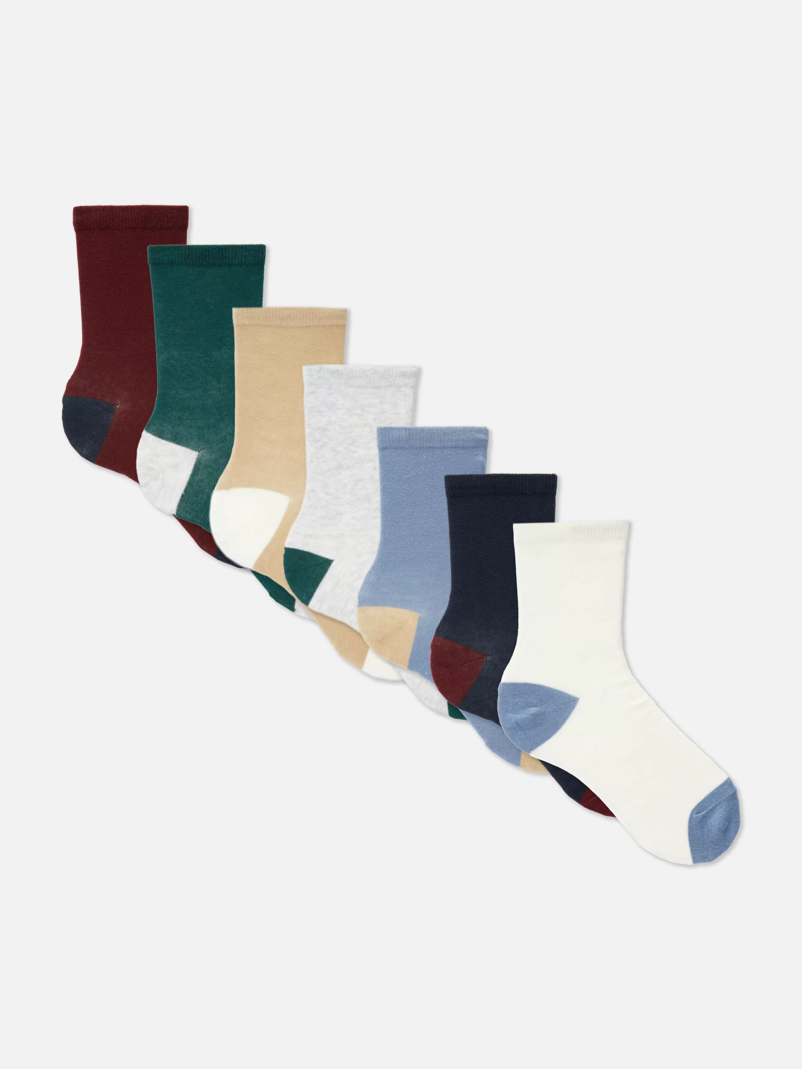 Primark Pack 7 Pares Soquetes Bloco Cor