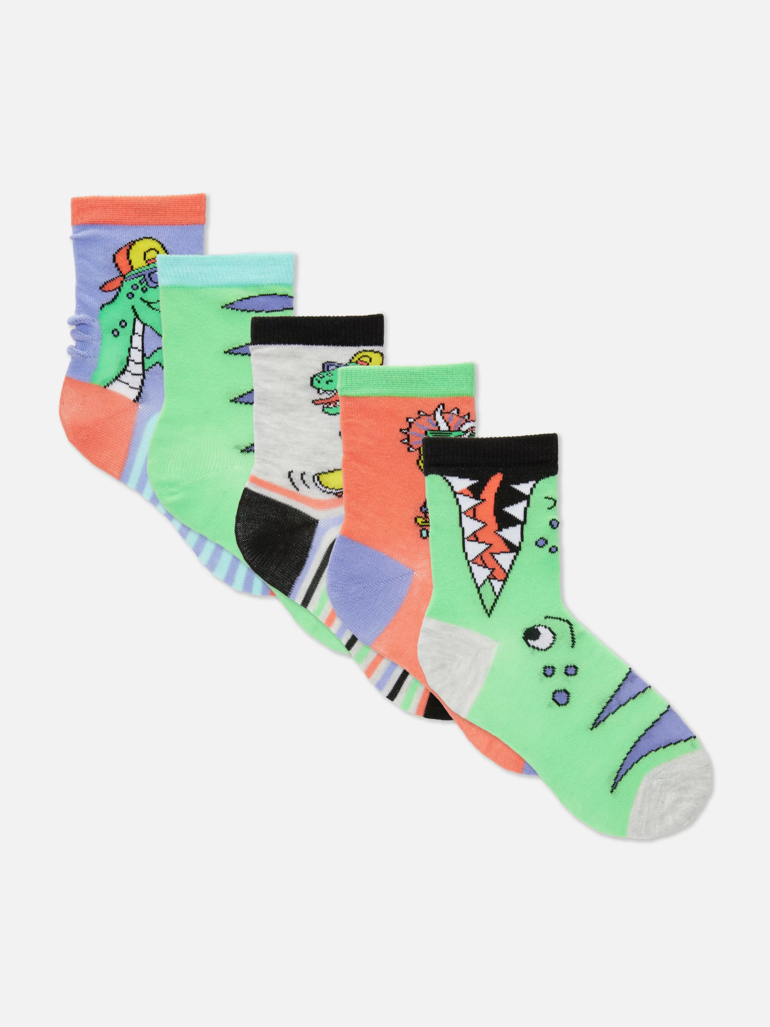 Primark Pack 5 Pares Soquetes Dinossauro