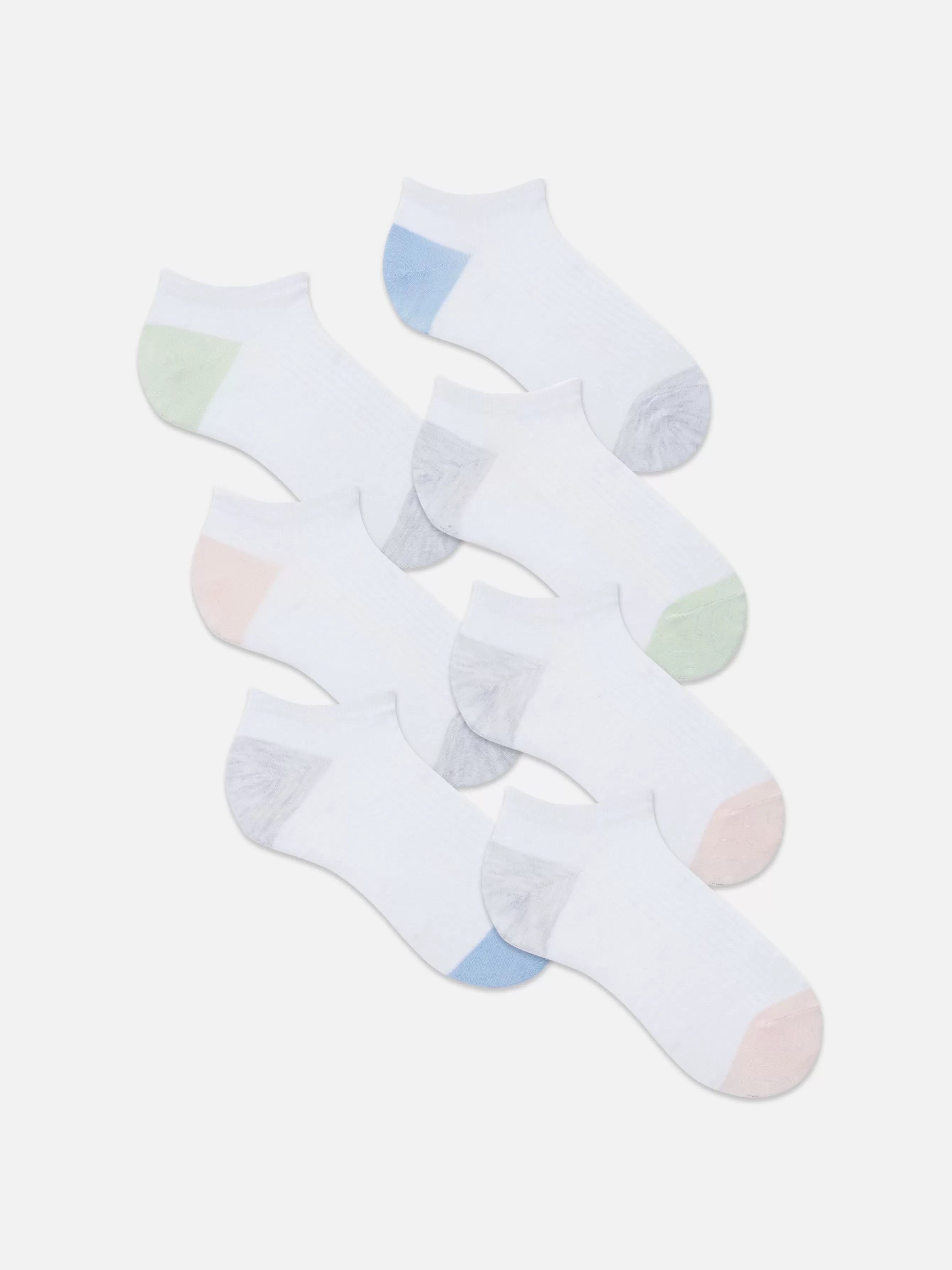 MULHER Primark Pack 7 Pares Soquetes Painel Contraste