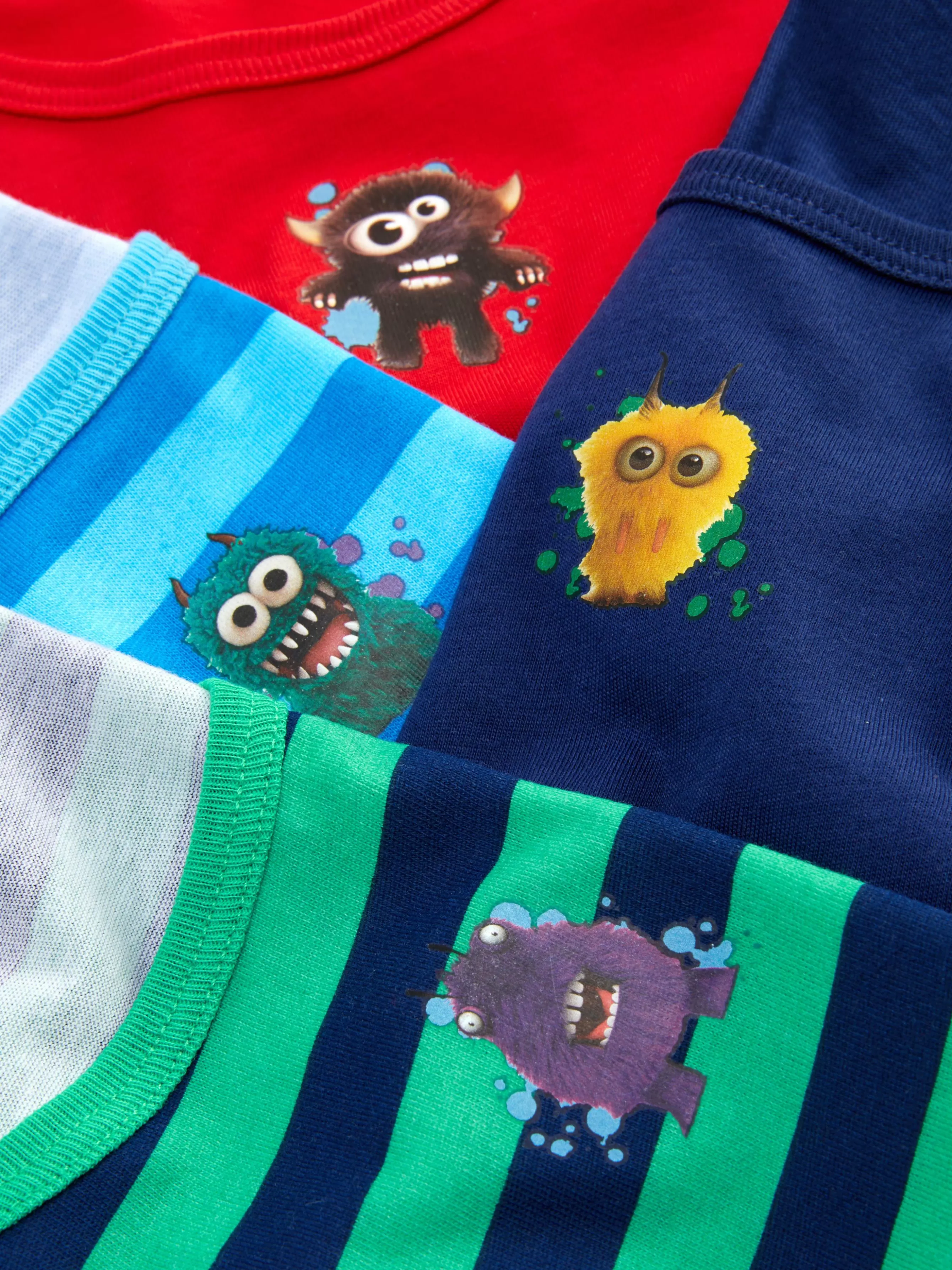 Primark Pack 4 Tops S/ Mangas Gráficos Monstros