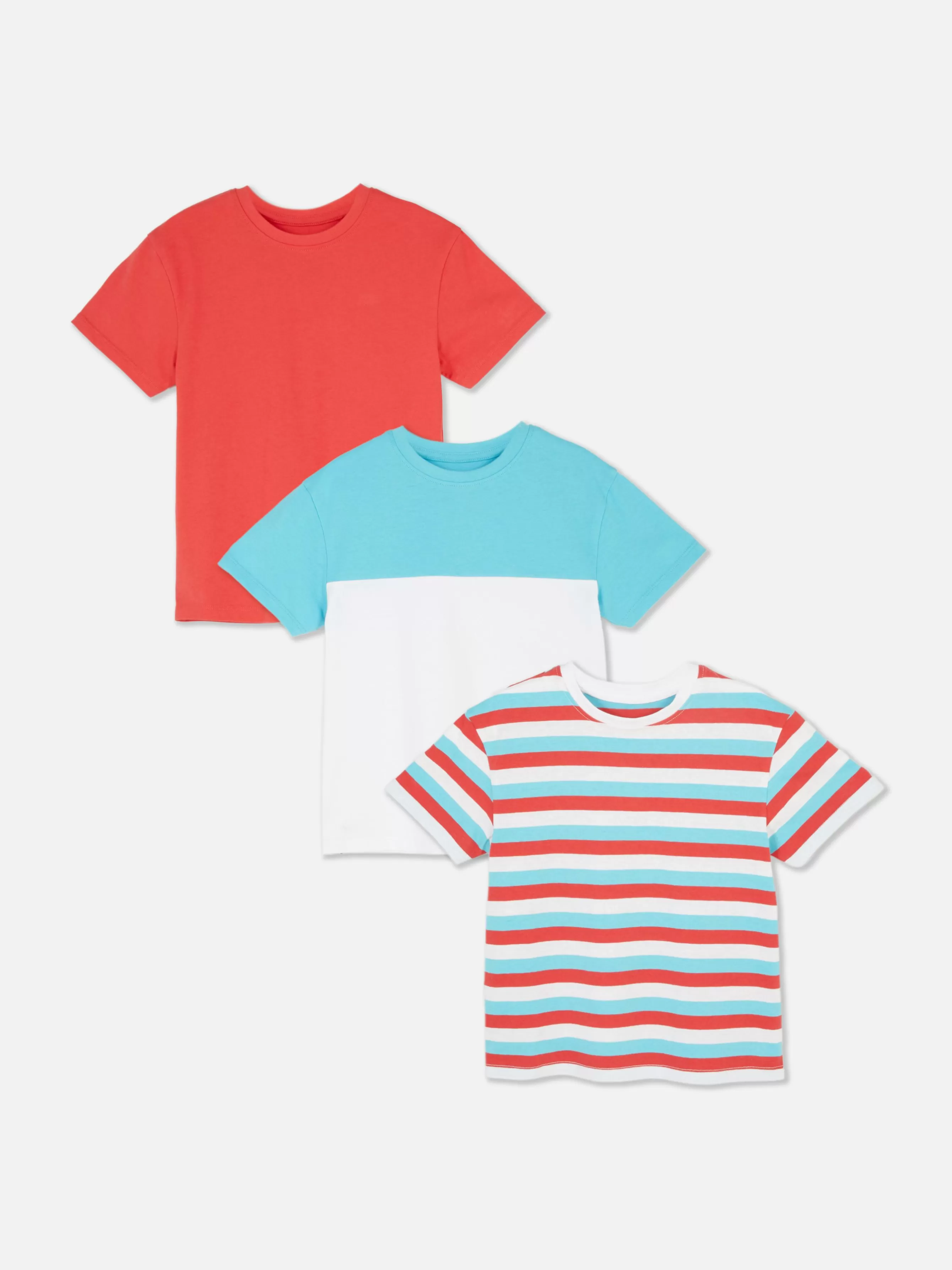 Primark Pack 3 T-shirts Manga Curta Sortidas