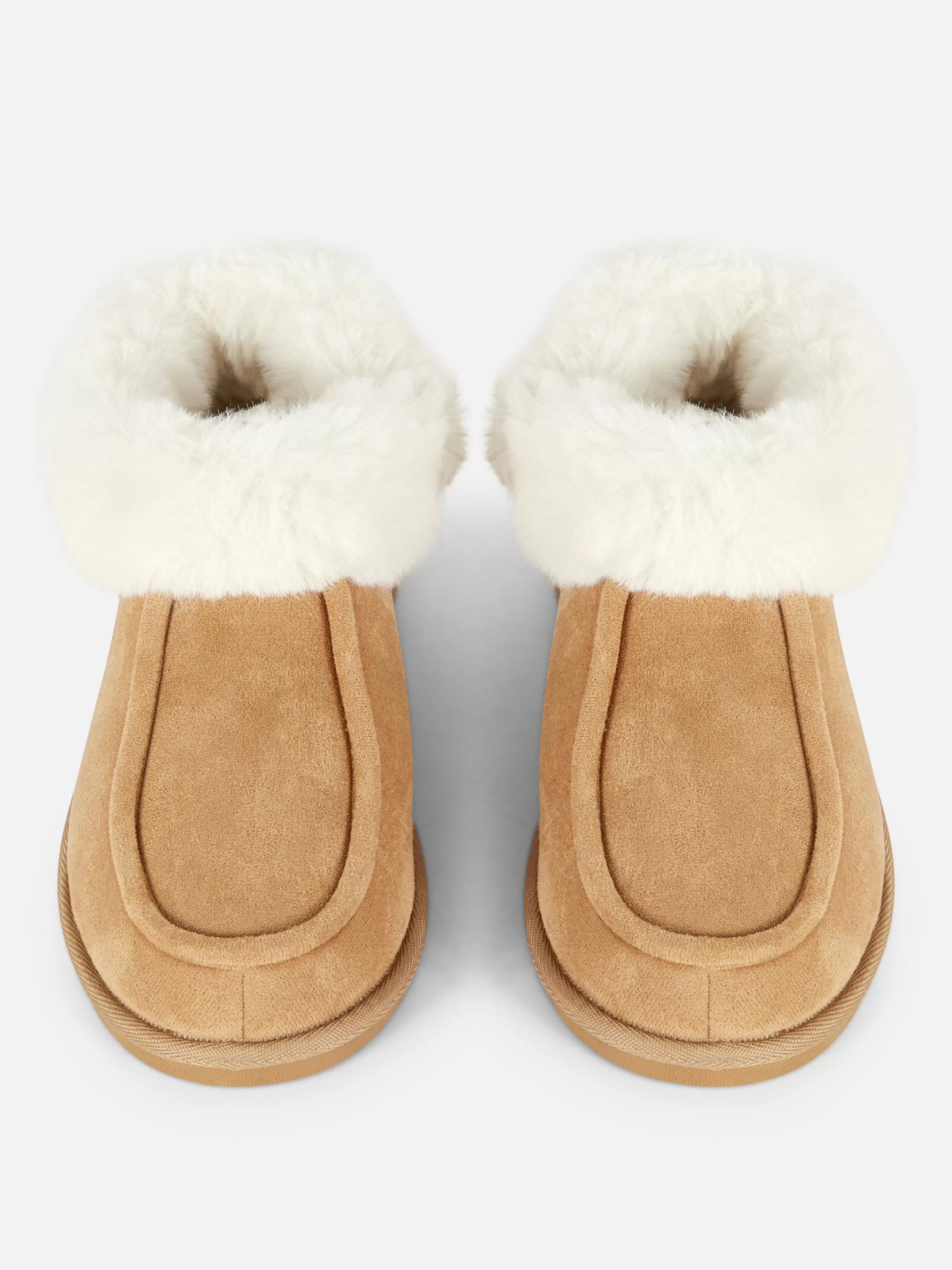 MULHER Primark Pantufas Estilo Mocassim Forro Imitação Pelo