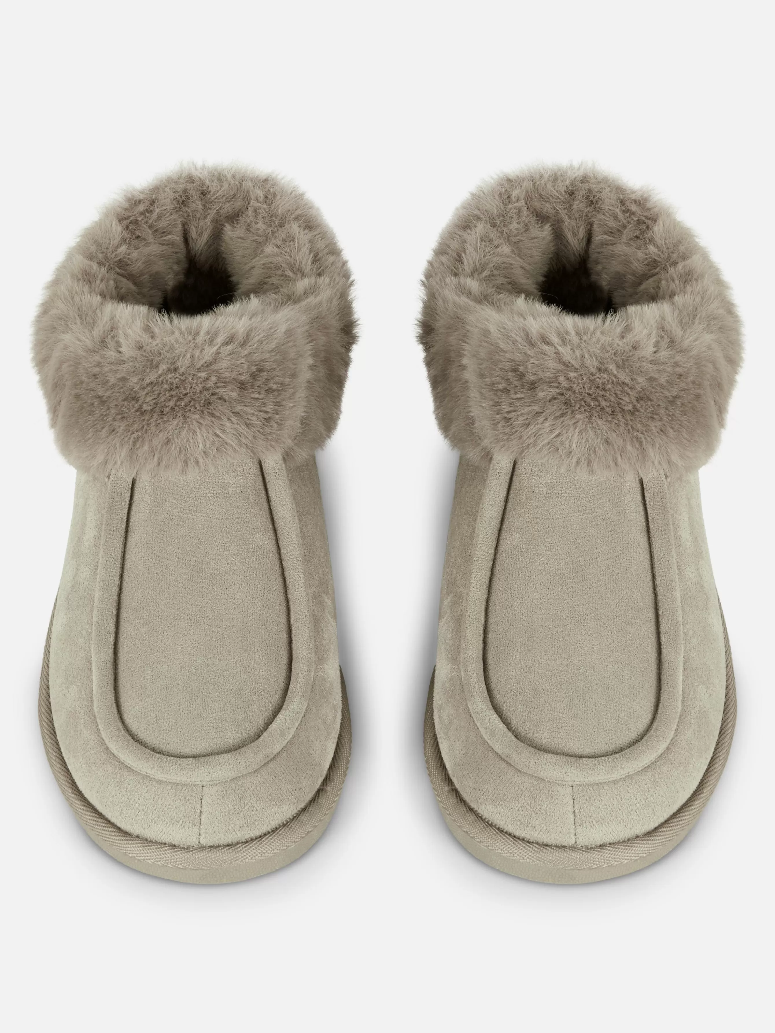 MULHER Primark Pantufas Estilo Mocassim Forro Imitação Pelo