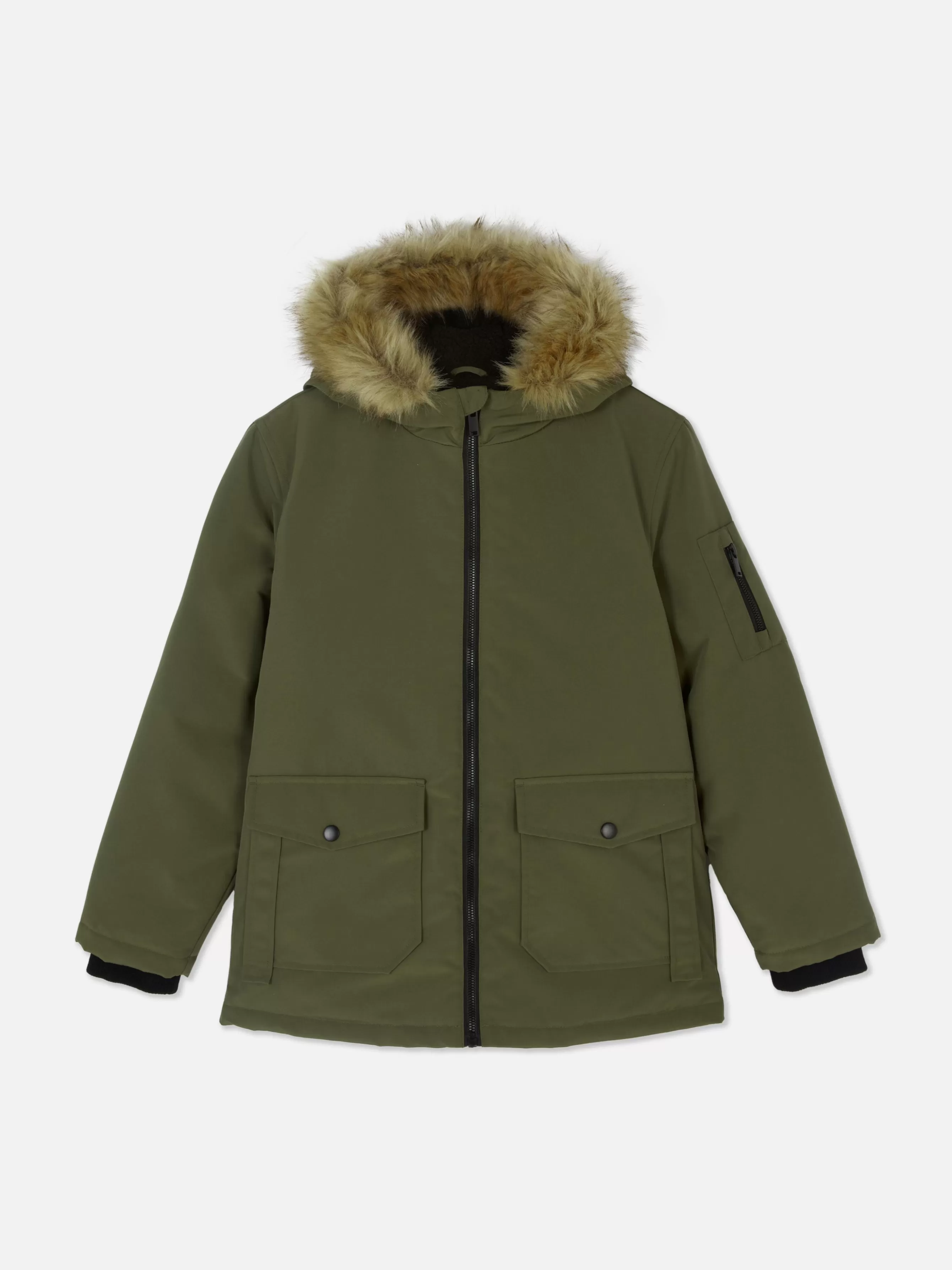 Primark Parka Capuz Imitação Pelo