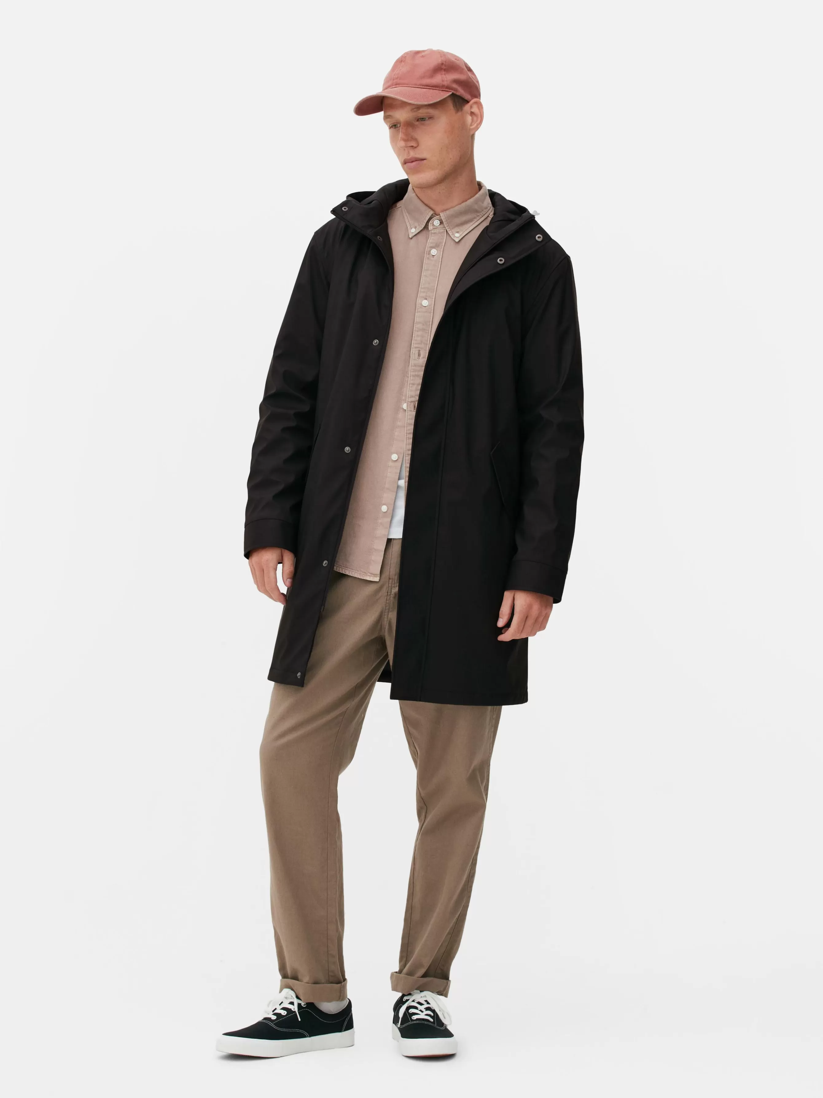 Primark Parka Capuz Revestimento Borracha