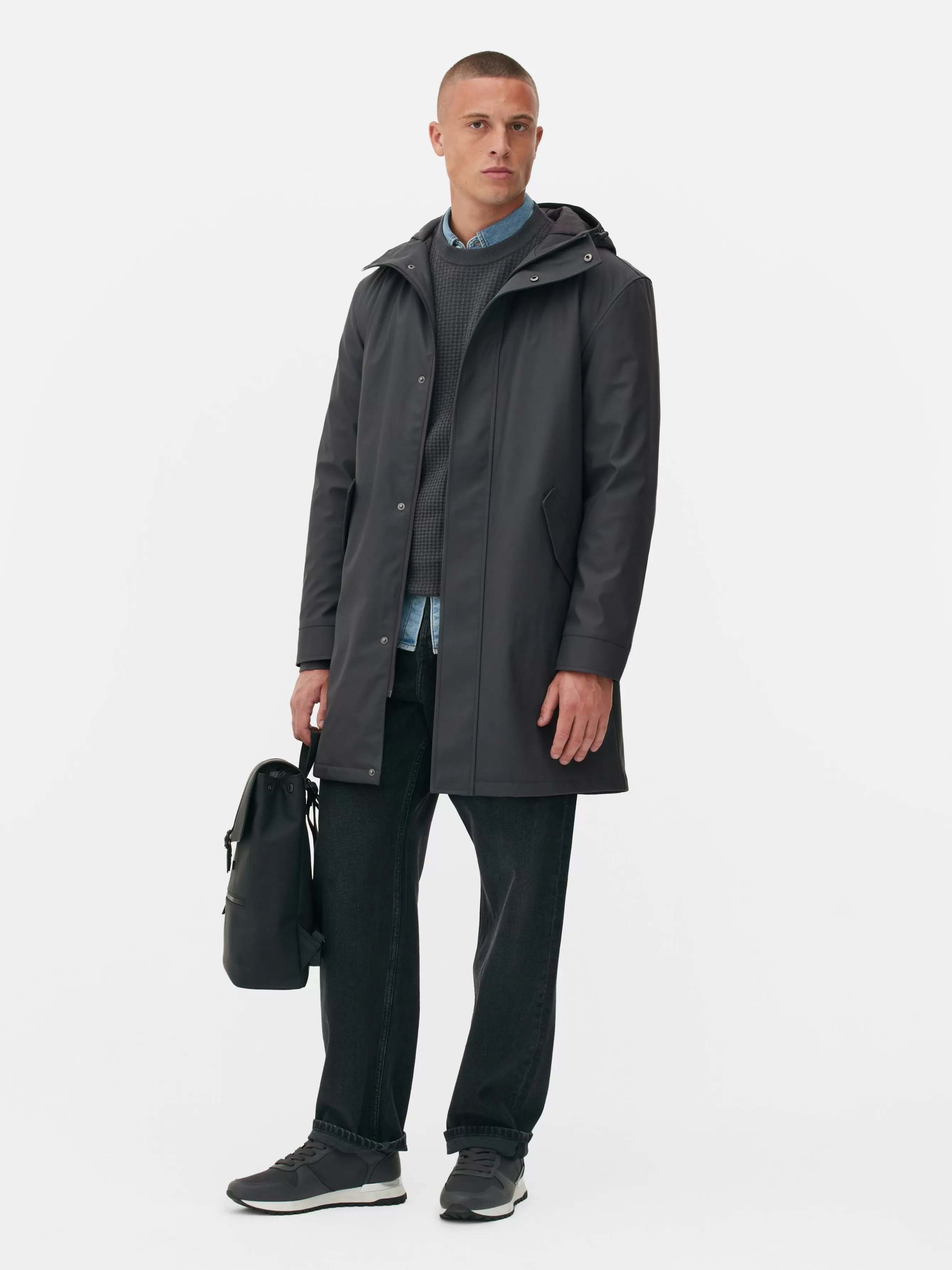 Primark Parka Capuz Revestimento Borracha