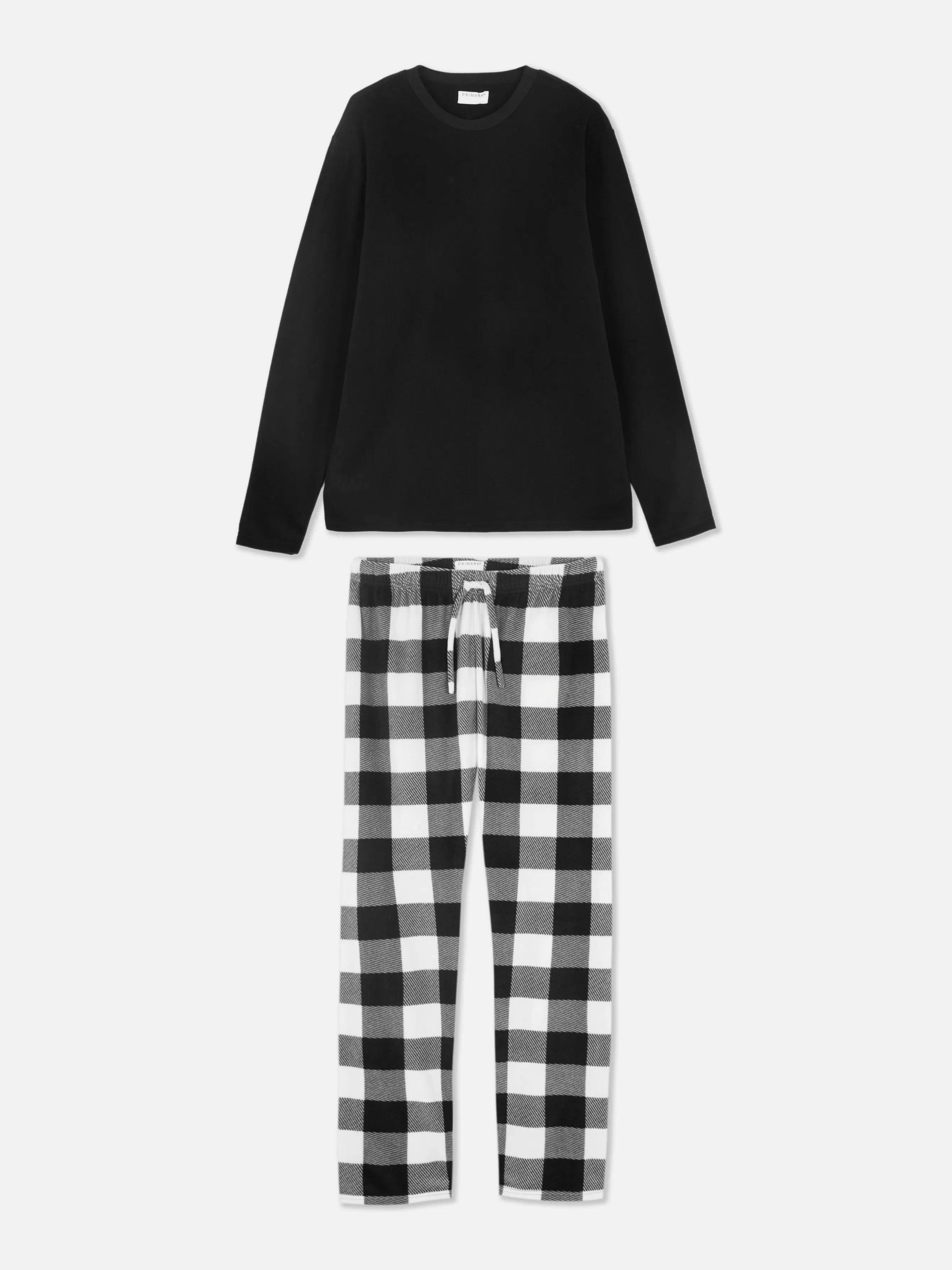 Primark Pijama Malha Polar Xadrez Buffalo