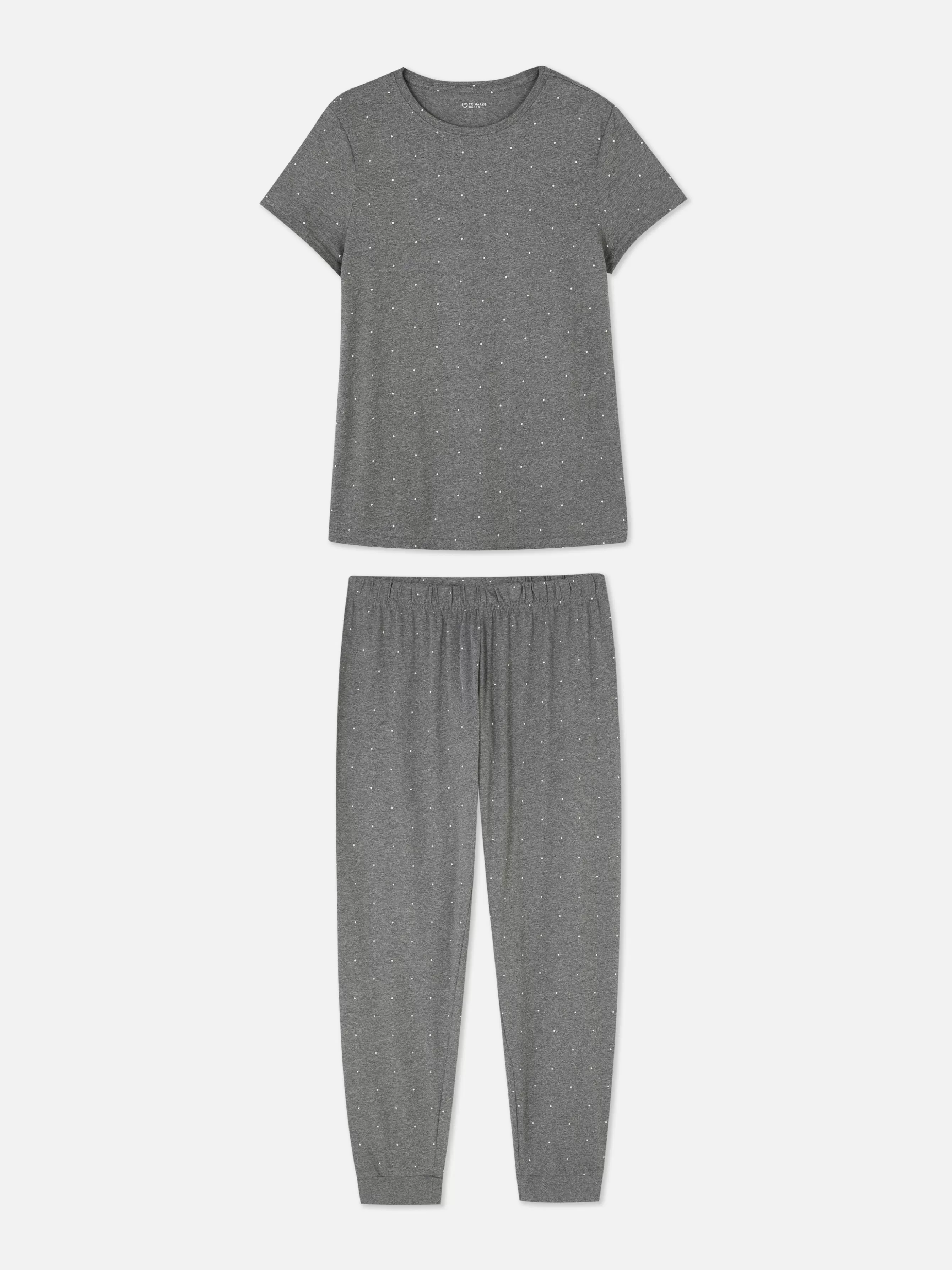 MULHER Primark Pijama Manga Curta Malha Estampado