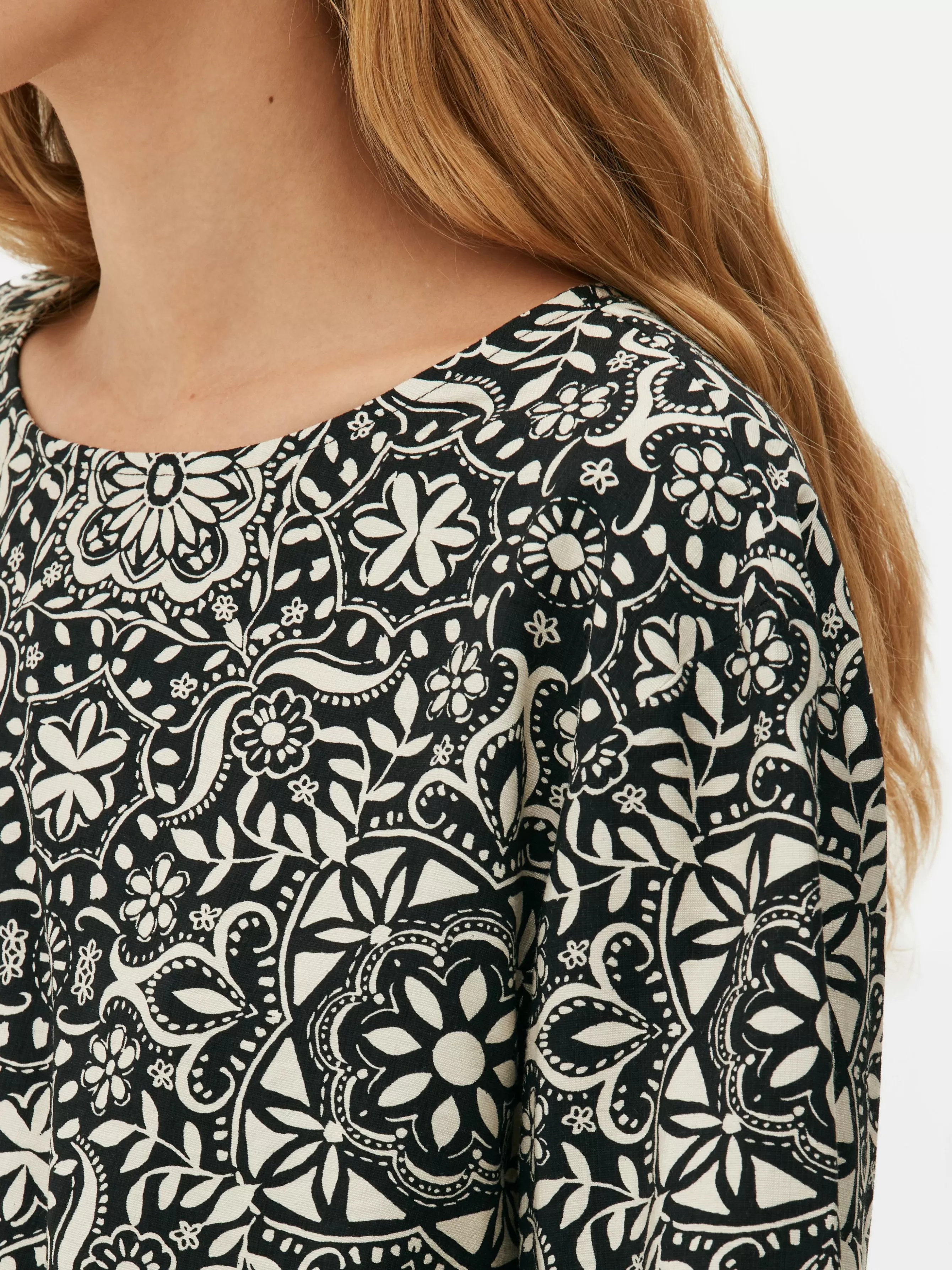 MULHER Primark Top Coord. Manga Comprida Bainha Cordão