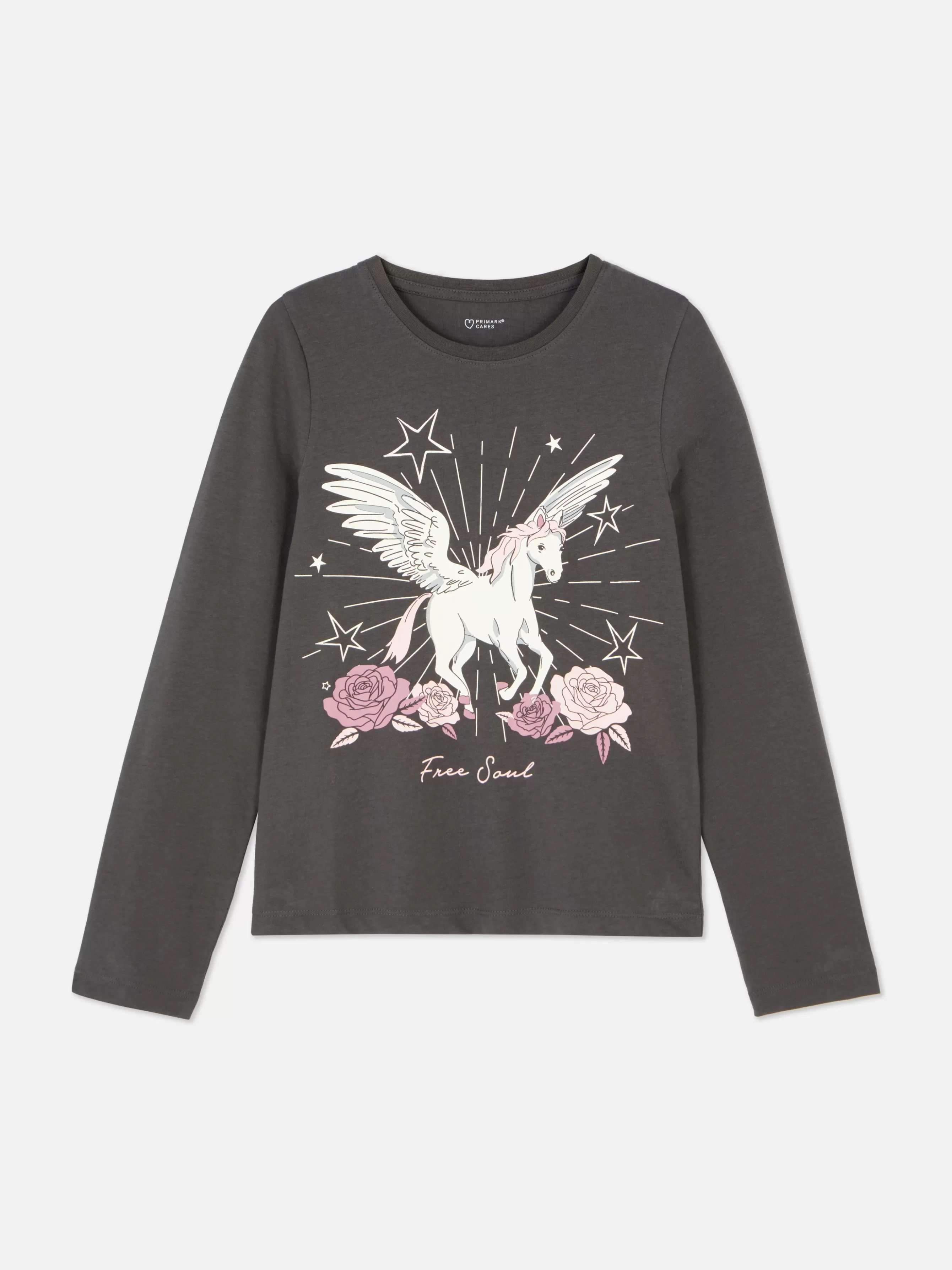 Primark Top Manga Comprida Unicórnio