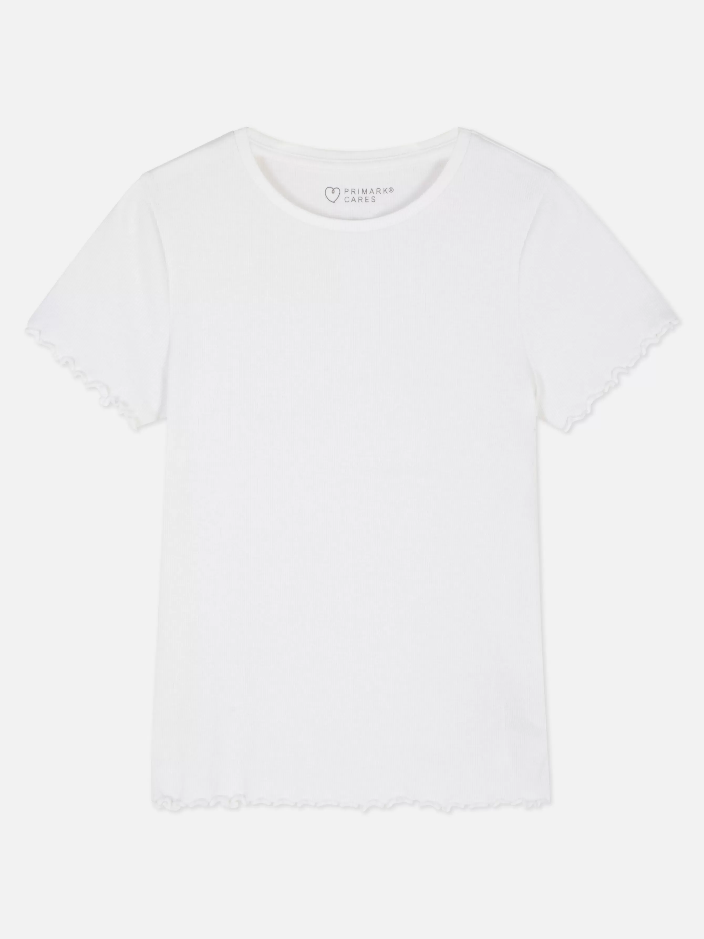 Primark T-shirt Canelada Rebordo Franzido