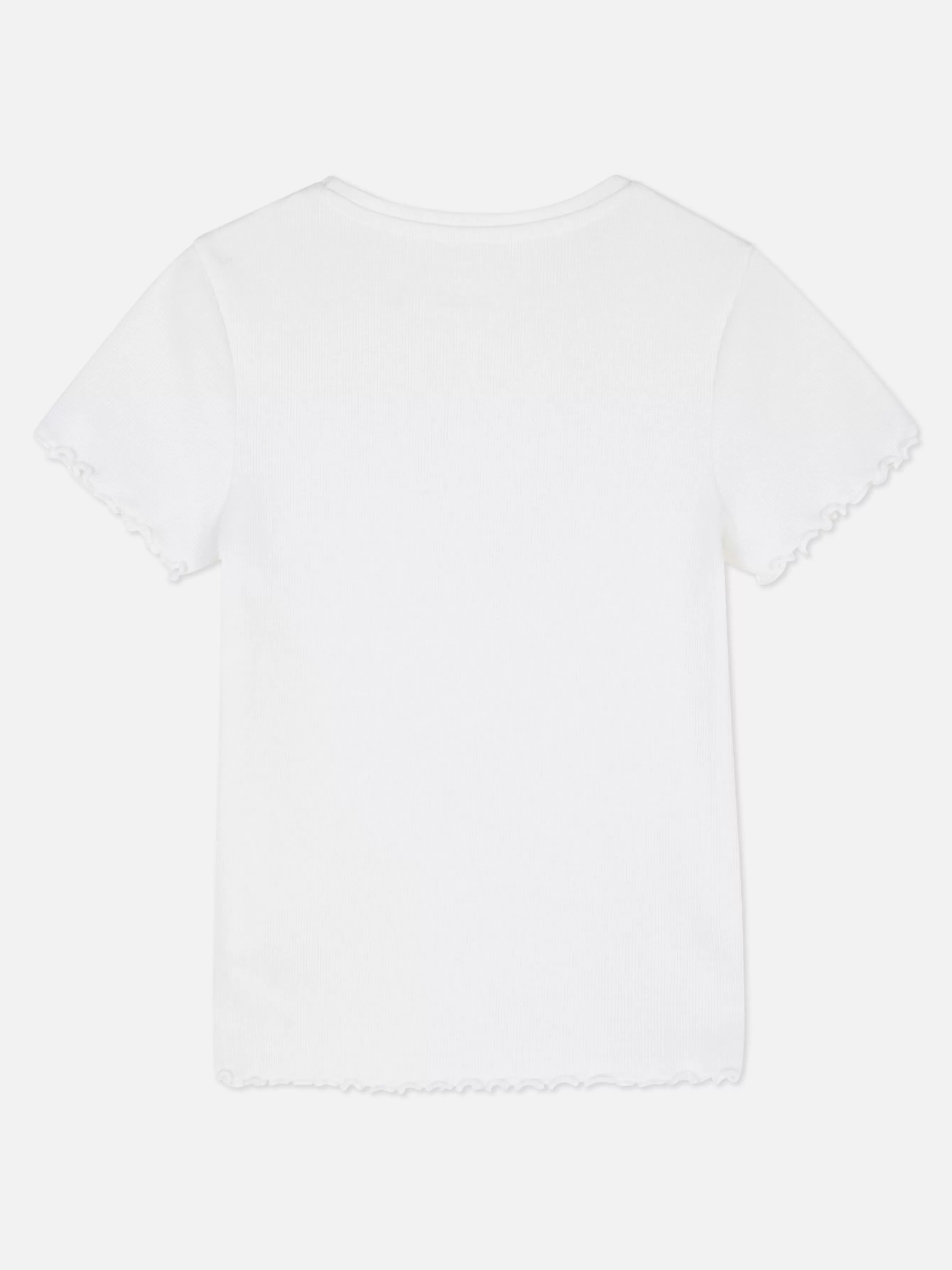 Primark T-shirt Canelada Rebordo Franzido