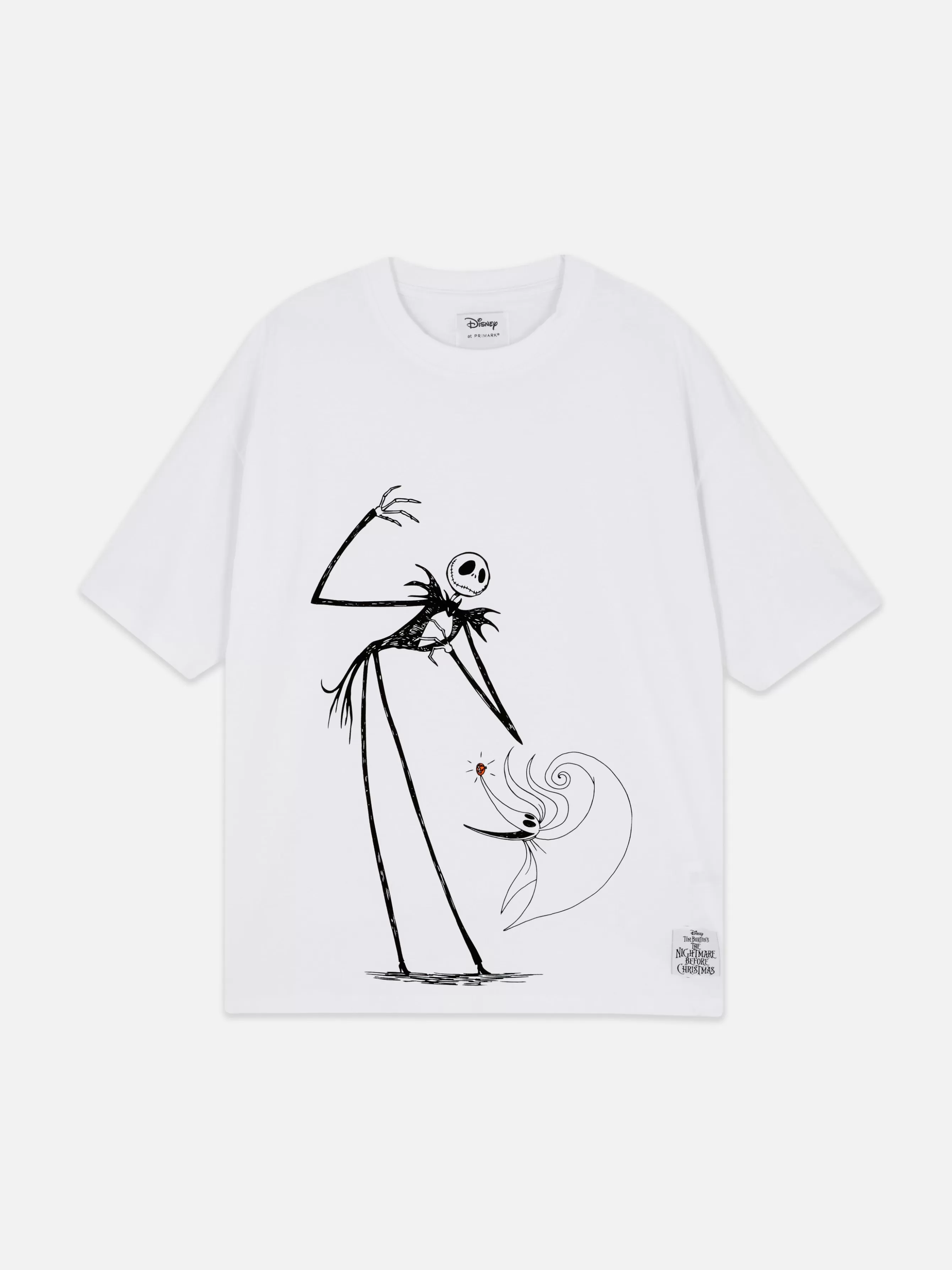 MULHER Primark T-shirt Corte Grande Disney Tim Burton O Estranho Mundo De Jack