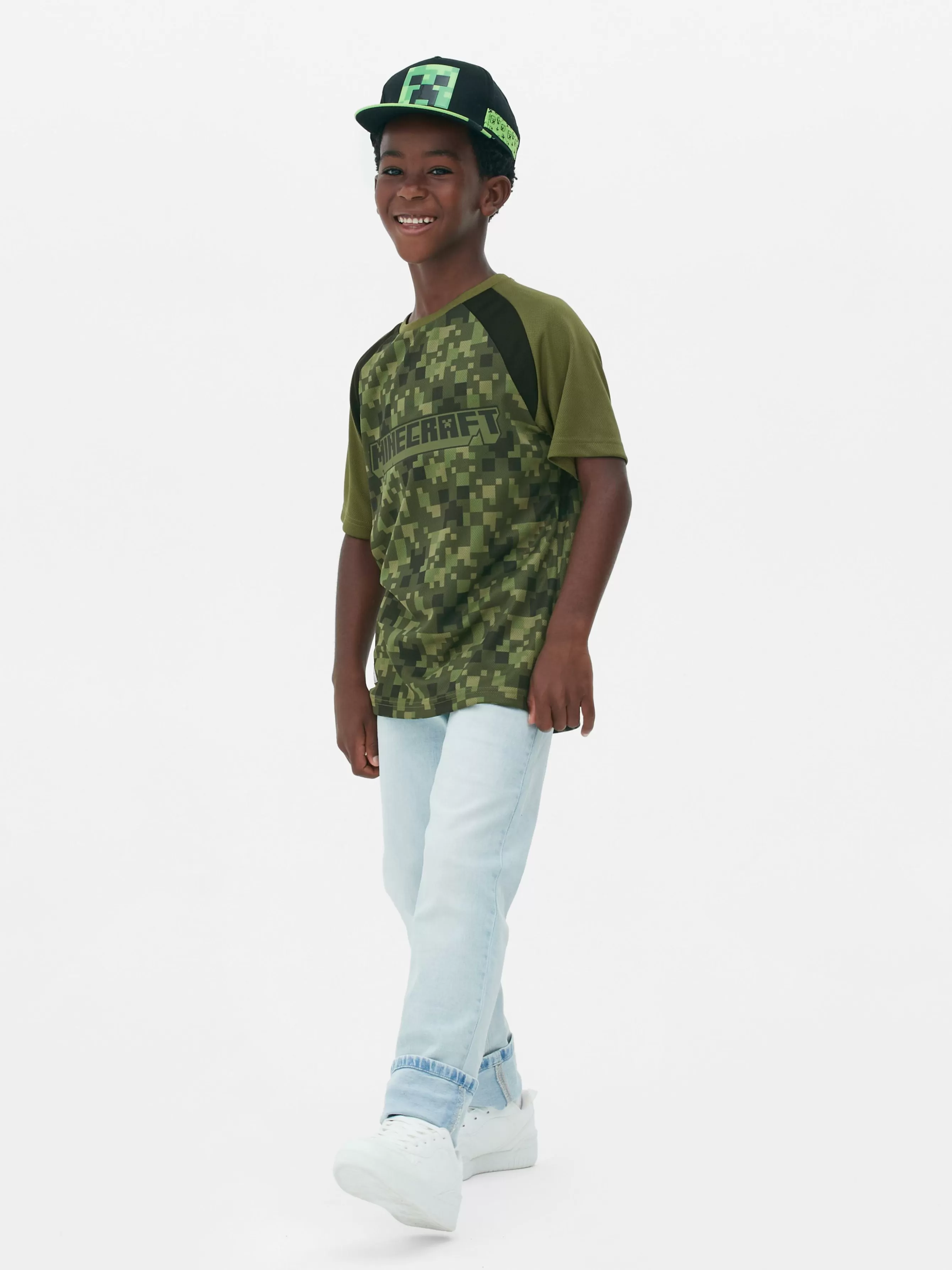Primark T-shirt Logótipo Minecraft Pixel