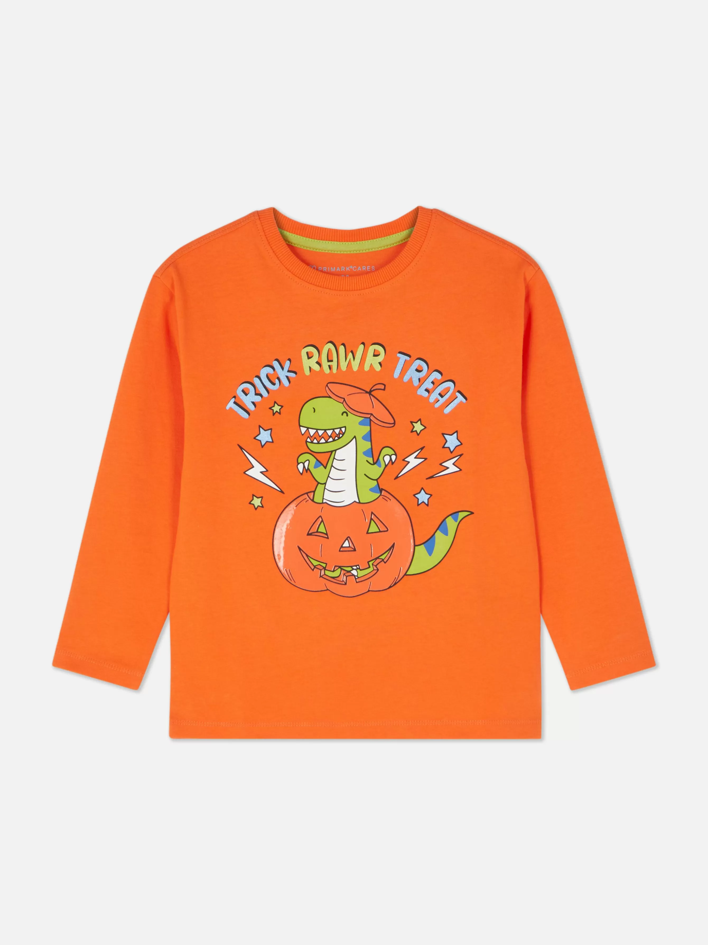 Primark T-shirt Manga Comprida Estampado Dinossauro Halloween