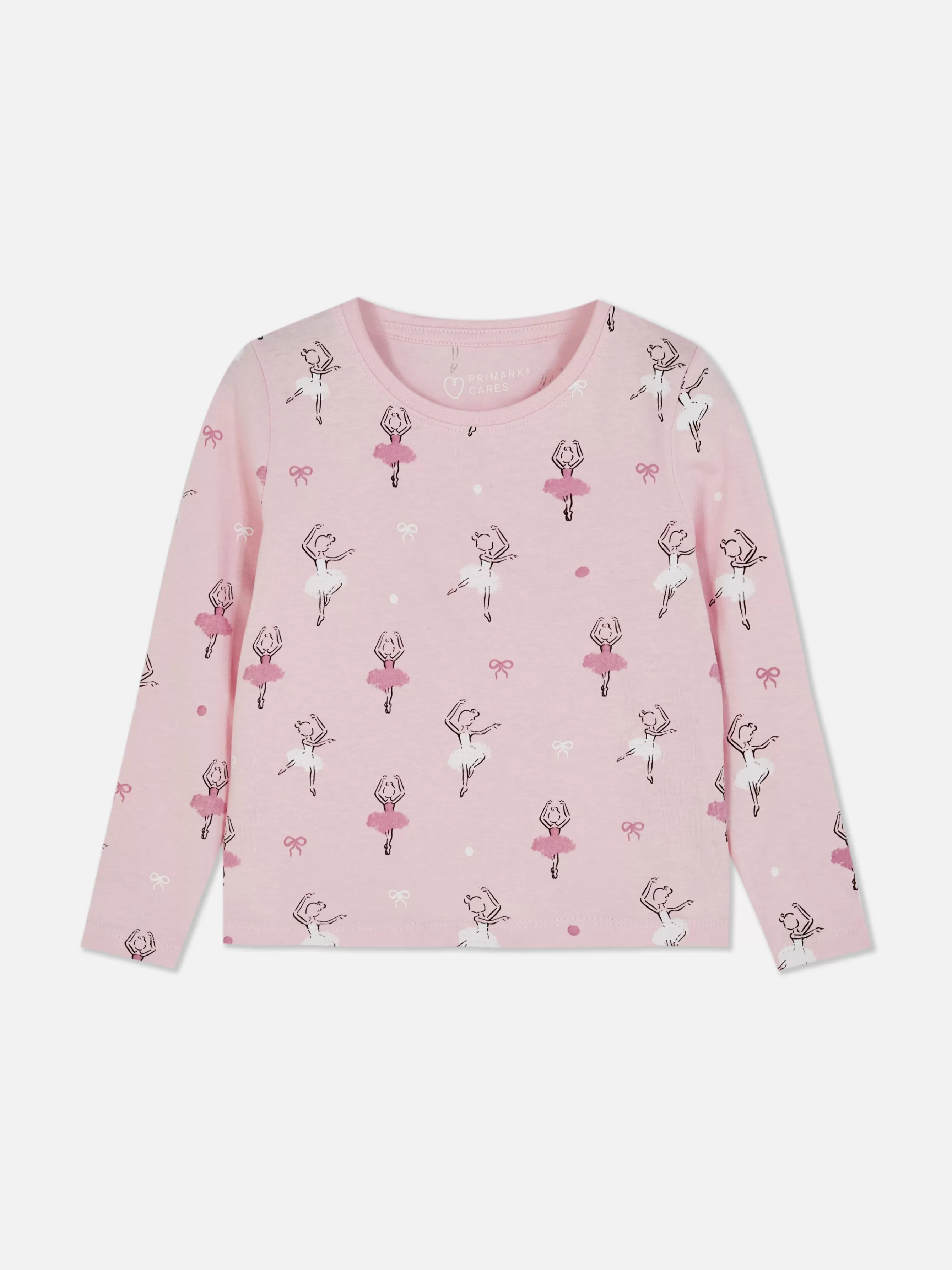 Primark T-shirt Manga Comprida Gráfico Ballet