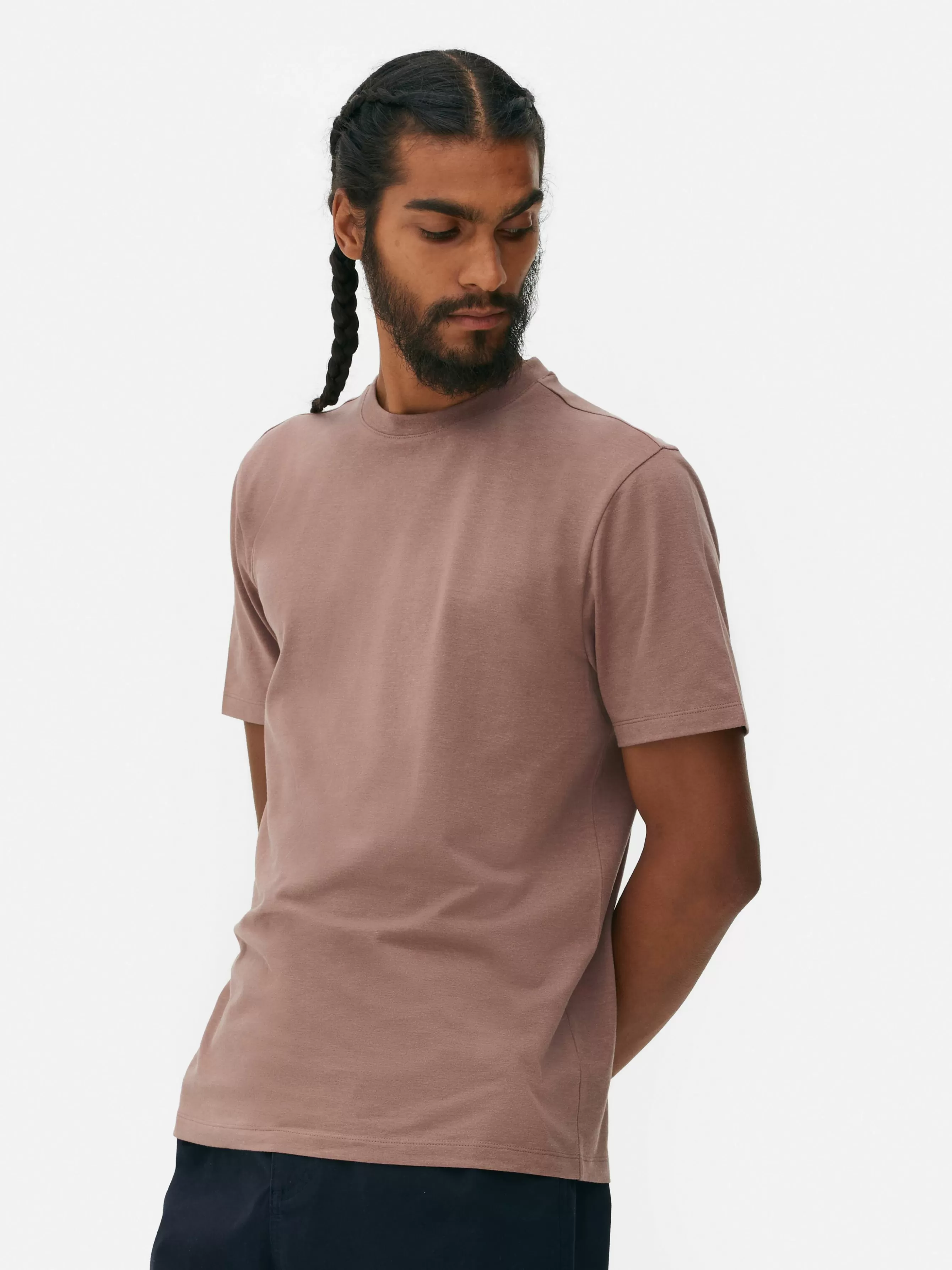 Primark T-shirt Manga Curta Corte Justo