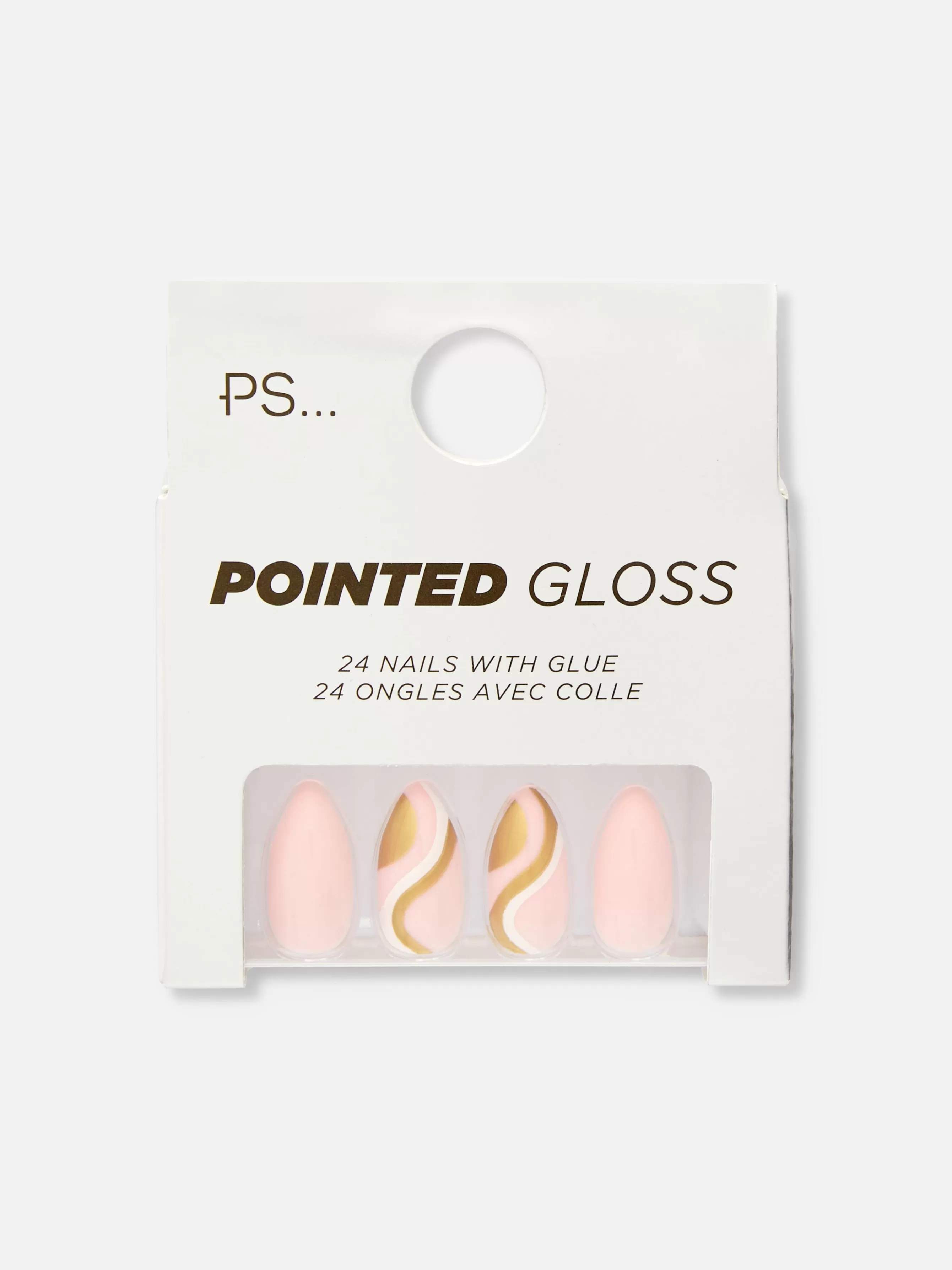 Primark Unhas Postiças Pontiagudas Brilhos Espirais PS...